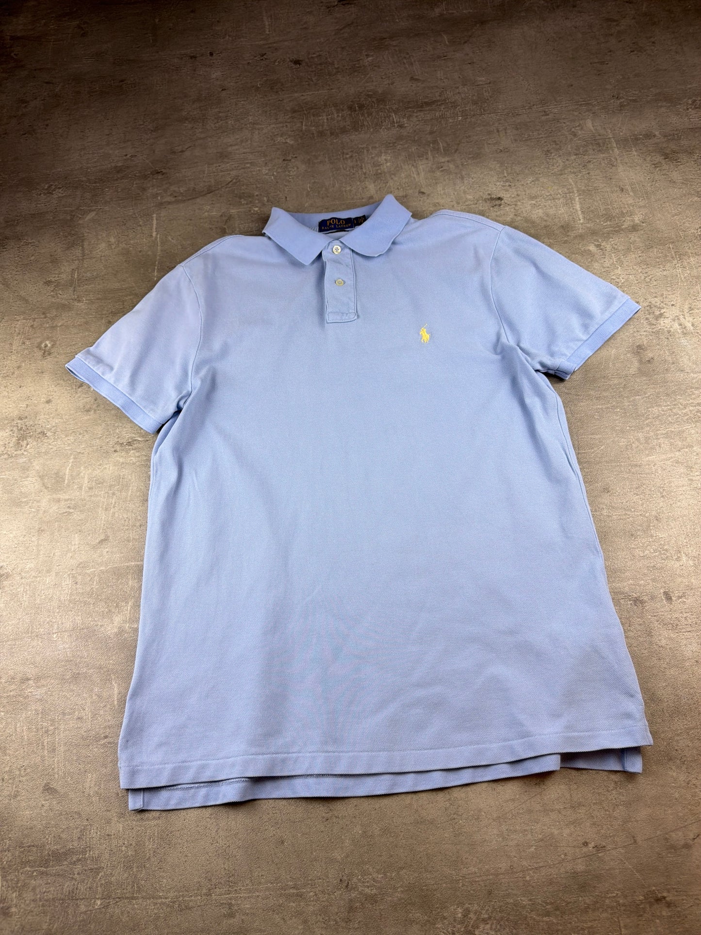 Polo Ralph Lauren Classic Fit "Yellow Pony" Piqué Polo Shirt – Pastel Baby Blue