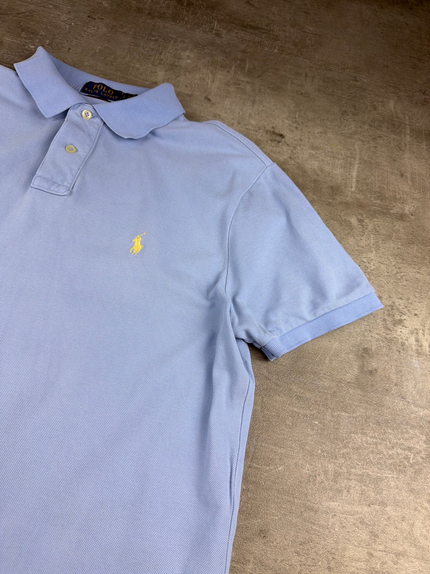 Polo Ralph Lauren Classic Fit "Yellow Pony" Piqué Polo Shirt – Pastel Baby Blue