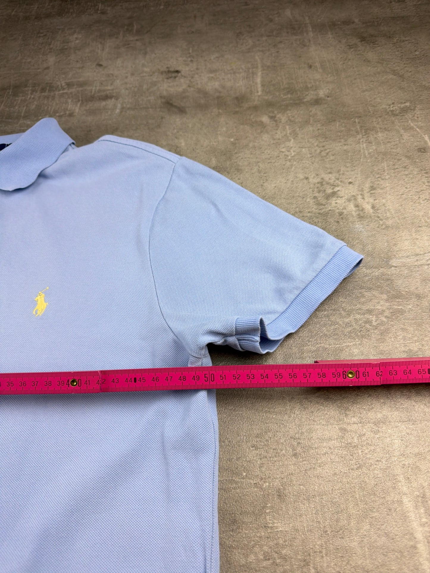 Polo Ralph Lauren Classic Fit "Yellow Pony" Piqué Polo Shirt – Pastel Baby Blue