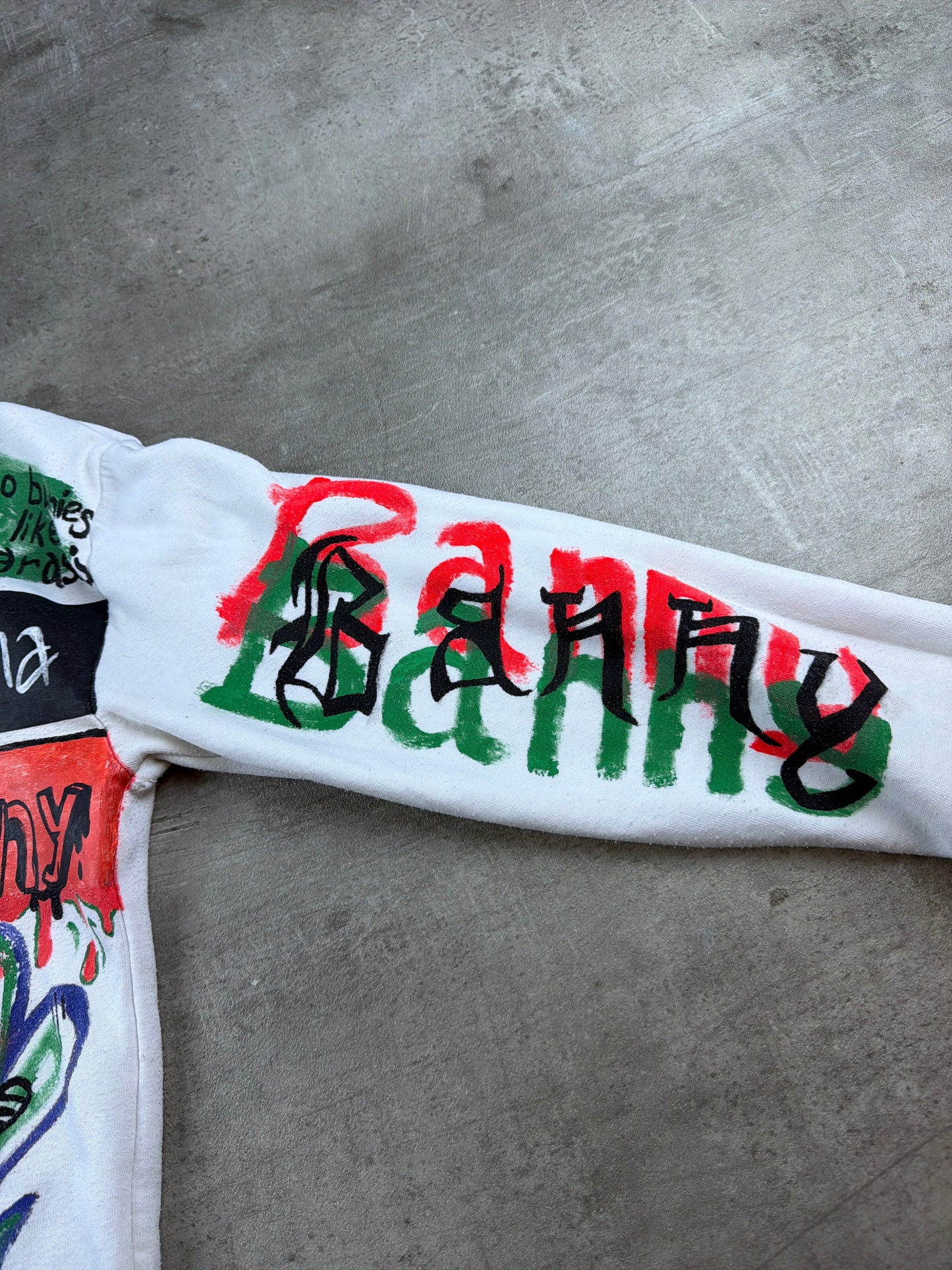 Berlin Underground 1-of-1 Custom "Smoking Bunny" Art Hoodie - Multicolor / Cyber Grunge