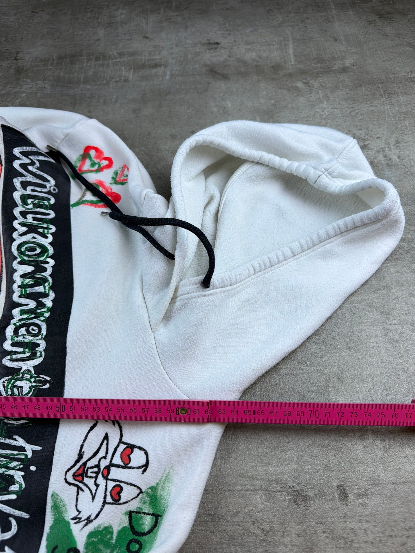 Berlin Underground 1-of-1 Custom "Smoking Bunny" Art Hoodie - Multicolor / Cyber Grunge