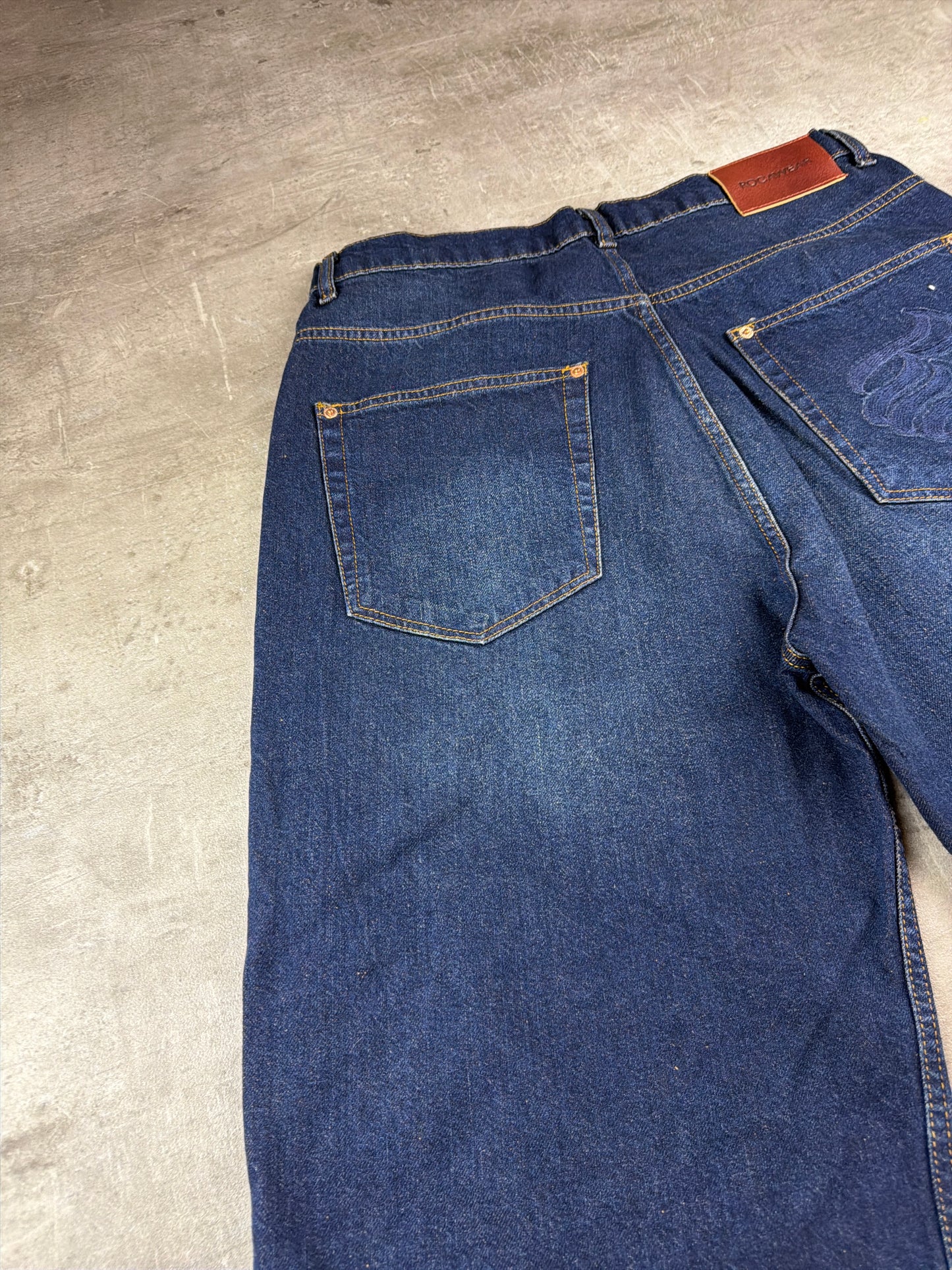 Rocawear Y2K Cyber Hip-Hop Denim Jorts Shorts – Dark Blue Wash