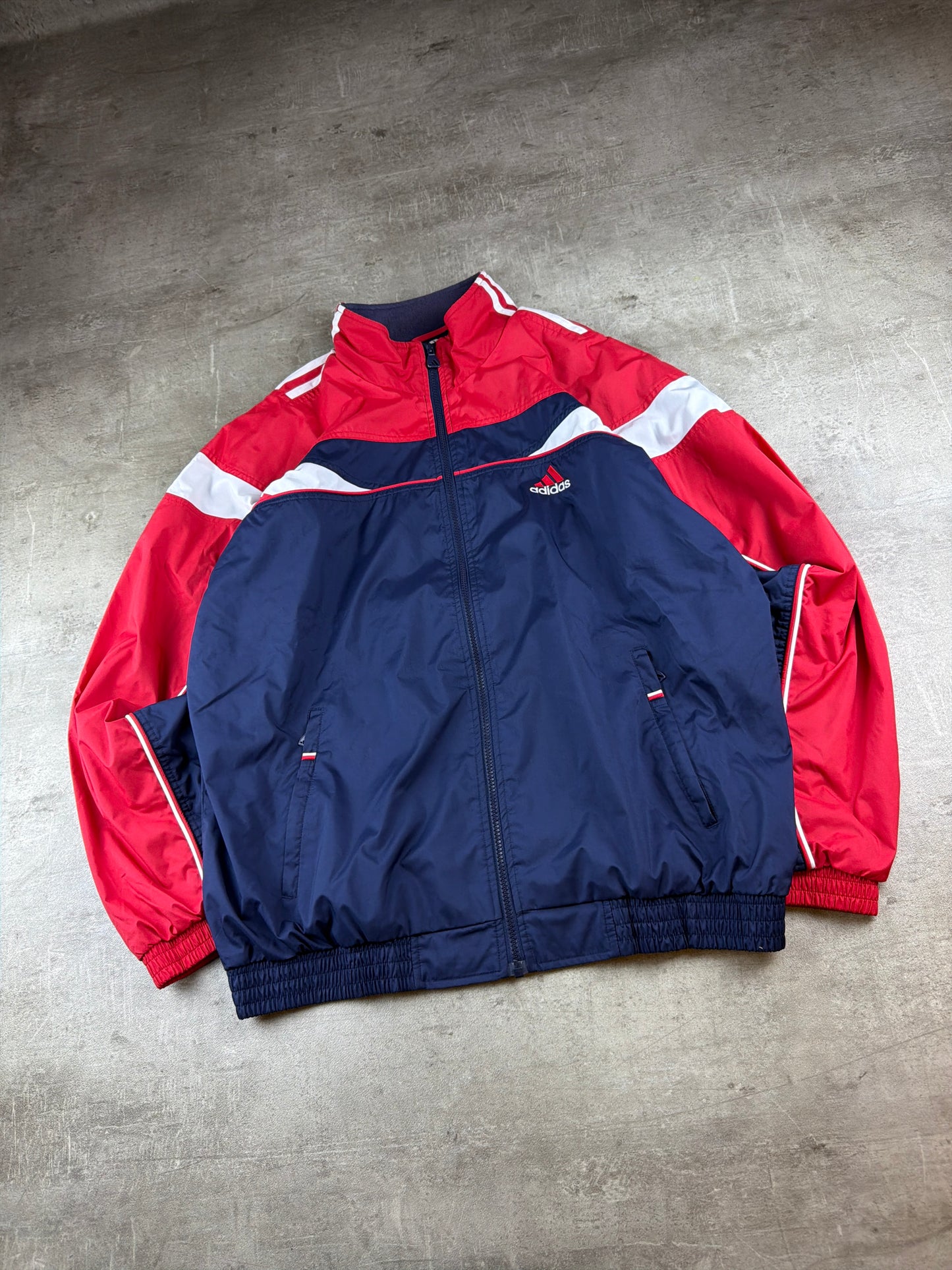 Adidas 00s Retro Performance Track Jacket – Navy / Red / White