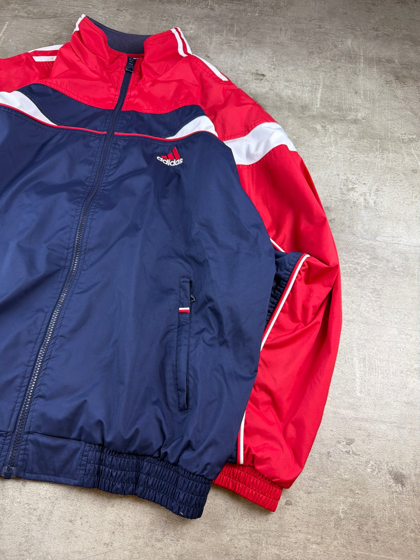 Adidas 00s Retro Performance Track Jacket – Navy / Red / White