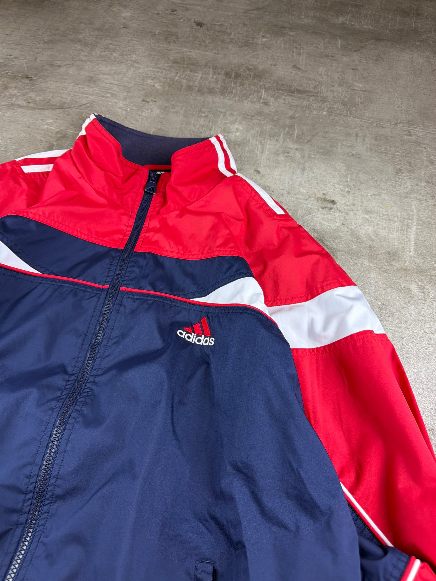 Adidas 00s Retro Performance Track Jacket – Navy / Red / White