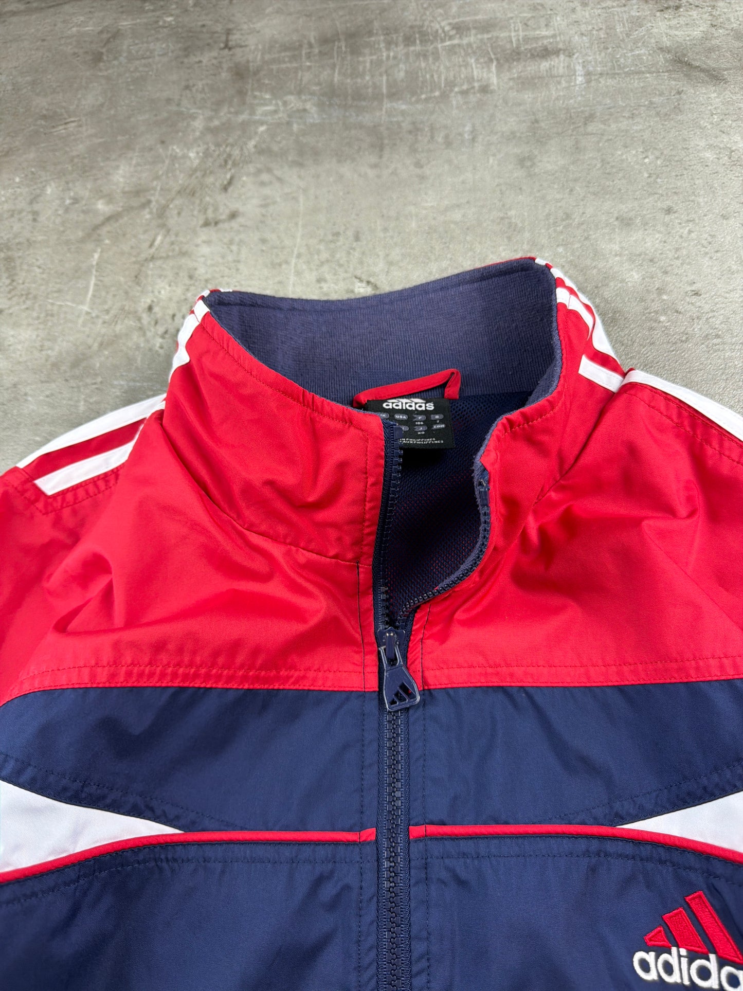 Adidas 00s Retro Performance Track Jacket – Navy / Red / White