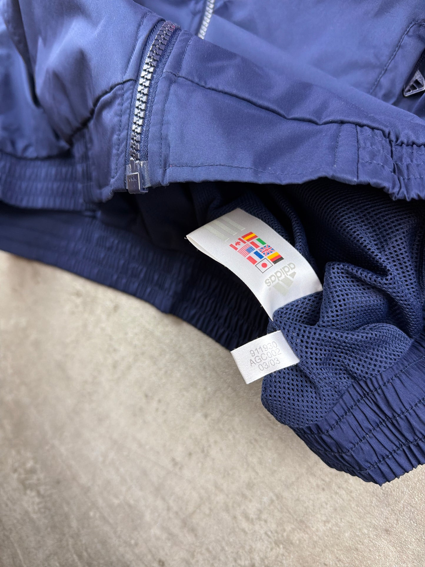 Adidas 00s Retro Performance Track Jacket – Navy / Red / White