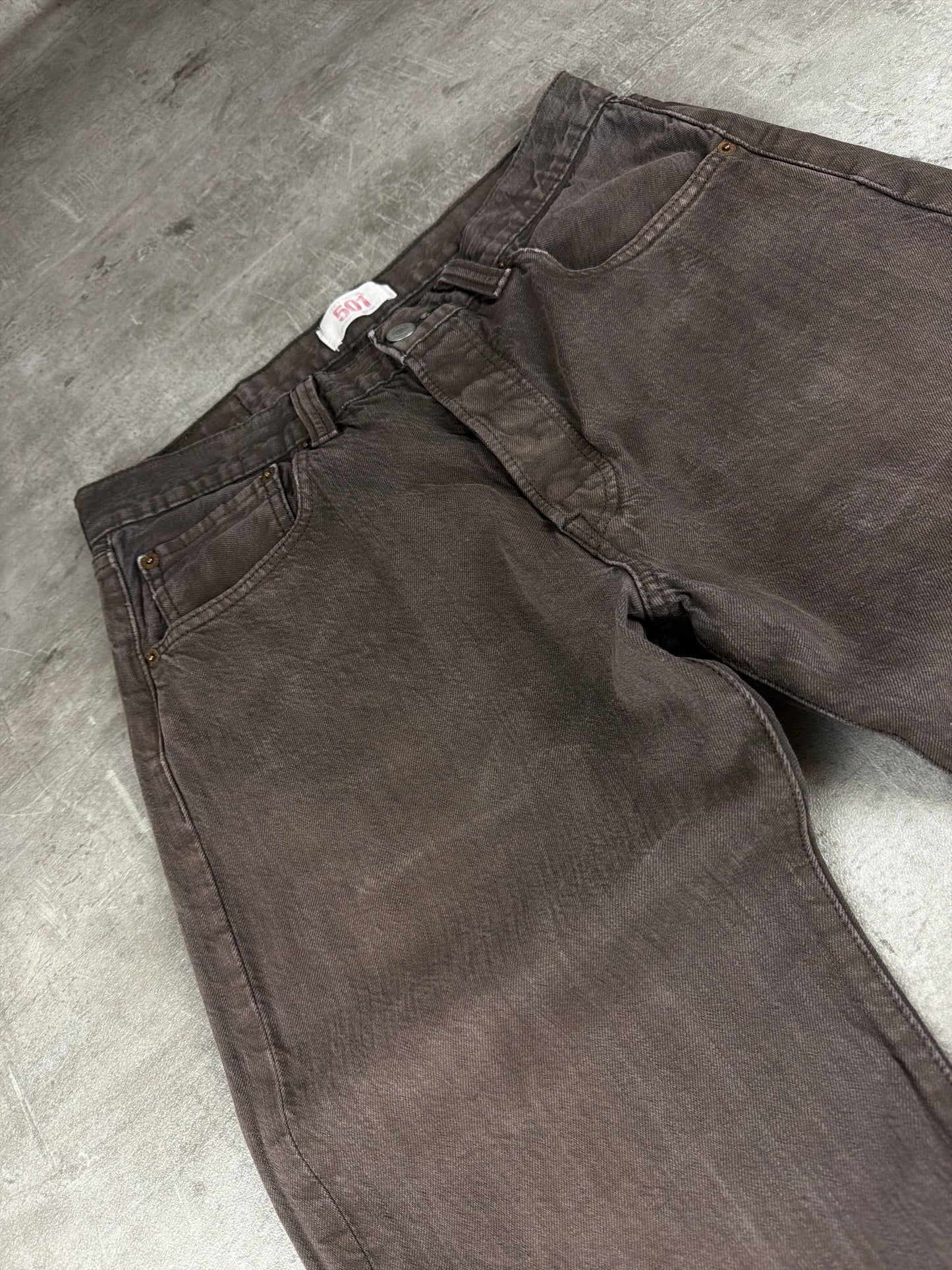 Levi's 501 "Original" Straight Leg Denim - Faded Earth Brown