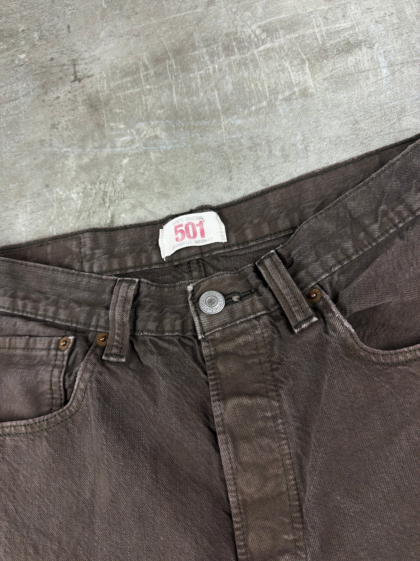 Levi's 501 "Original" Straight Leg Denim - Faded Earth Brown