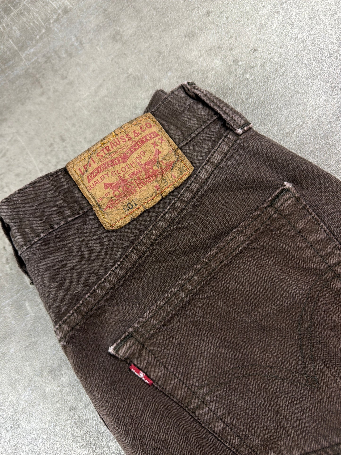Levi's 501 "Original" Straight Leg Denim - Faded Earth Brown