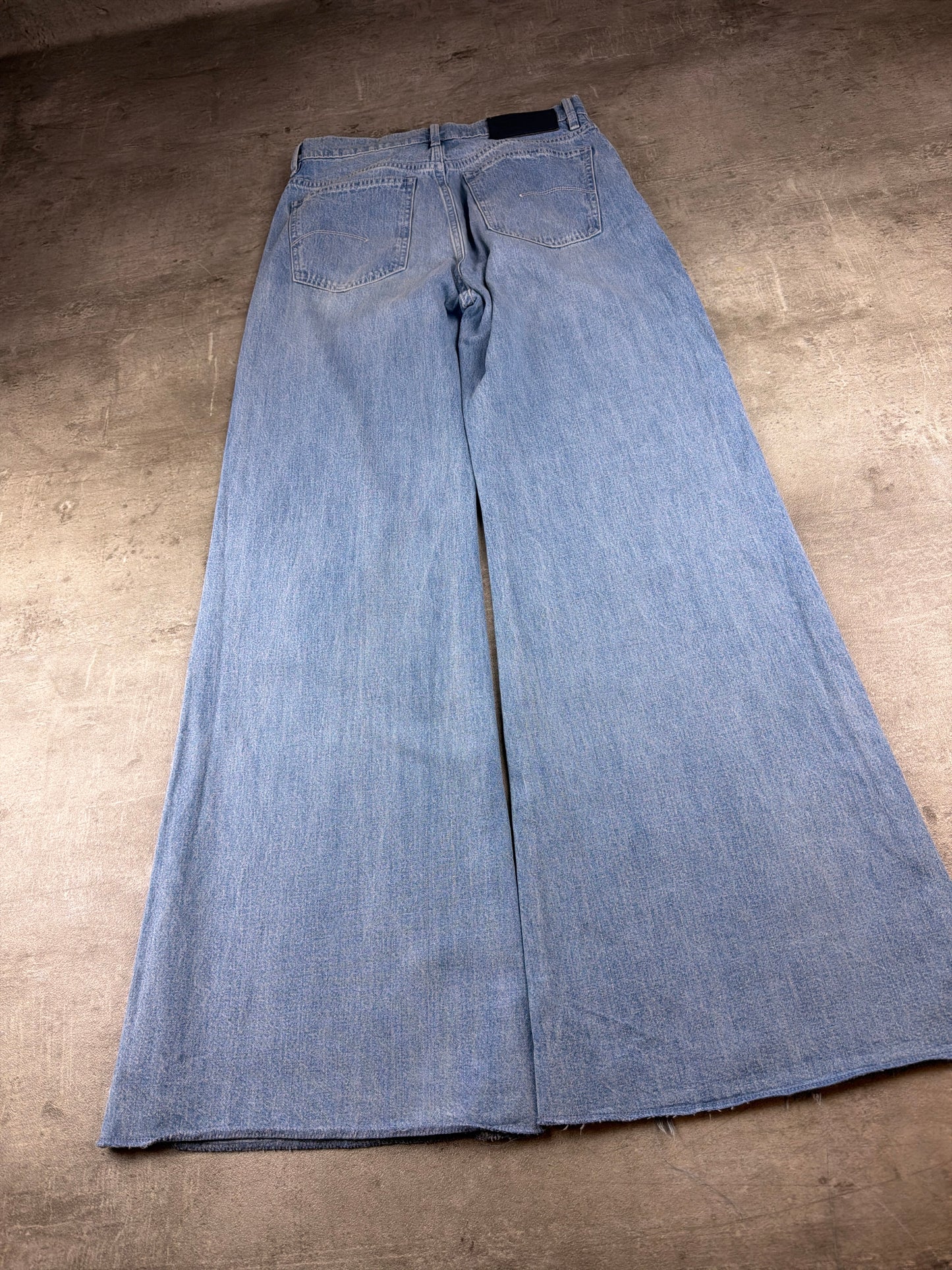 G-Star RAW "Deck" Ultra High Wide Leg Jeans - Light Blue Wash Baggy Flare
