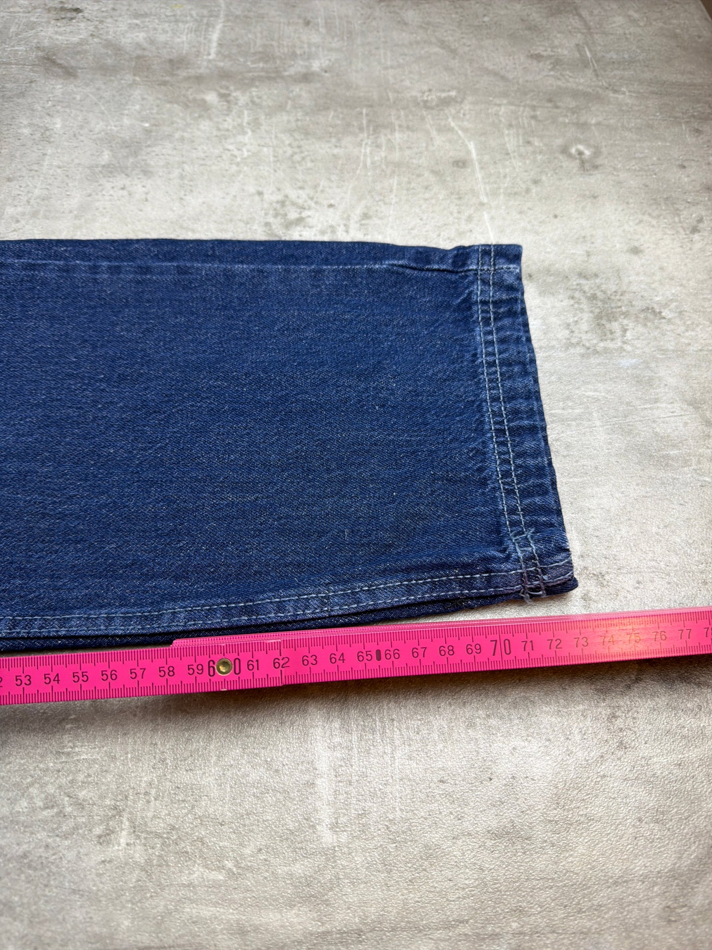 Dangerous DNGRS "Loose Fit" Embroidered Skater Jeans - Deep Blue Wash Y2K