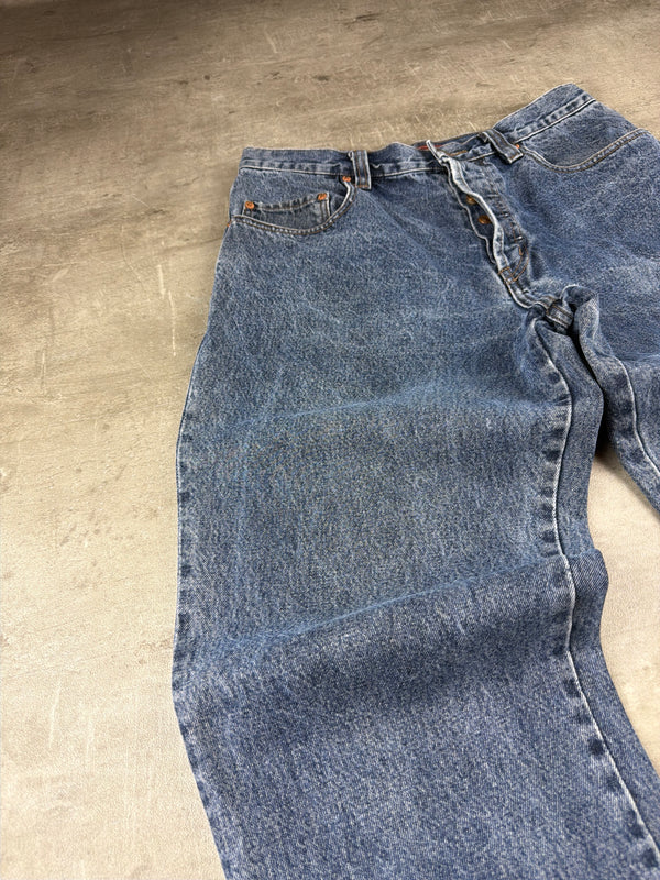 Hardcore Jeanswear Acid Wash Baggy Denim Jeans – Stonewashed Blue Y2K Skater Aesthetic