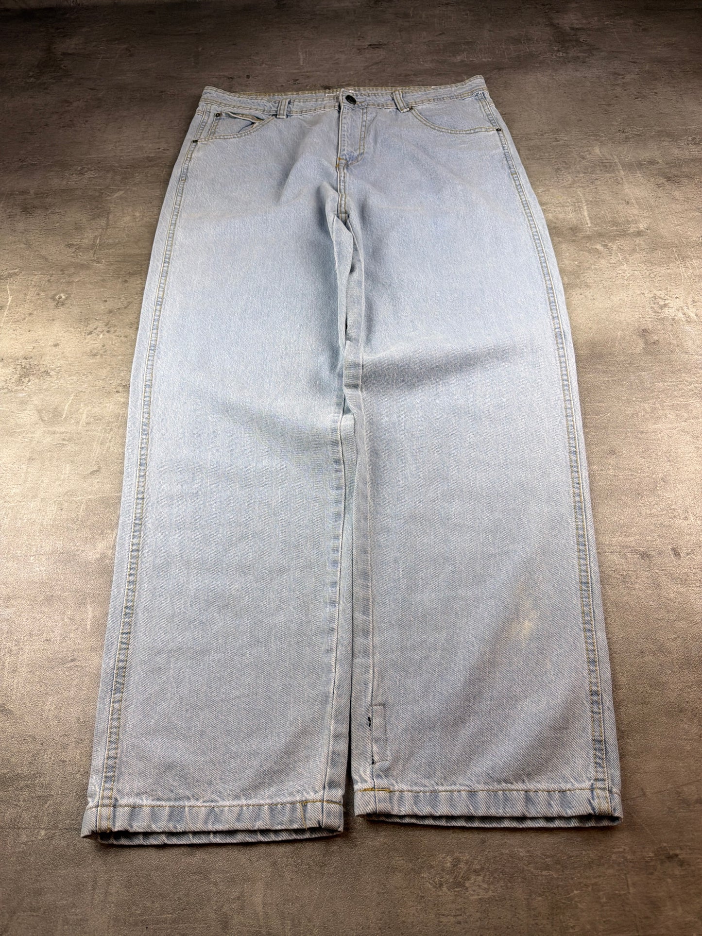 DNKRS "Loose Fit" Y2K Baggy Denim Jeans - Light Blue Wash