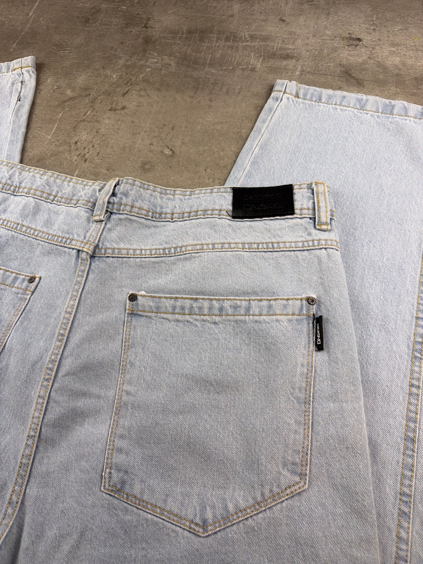 DNKRS "Loose Fit" Y2K Baggy Denim Jeans - Light Blue Wash