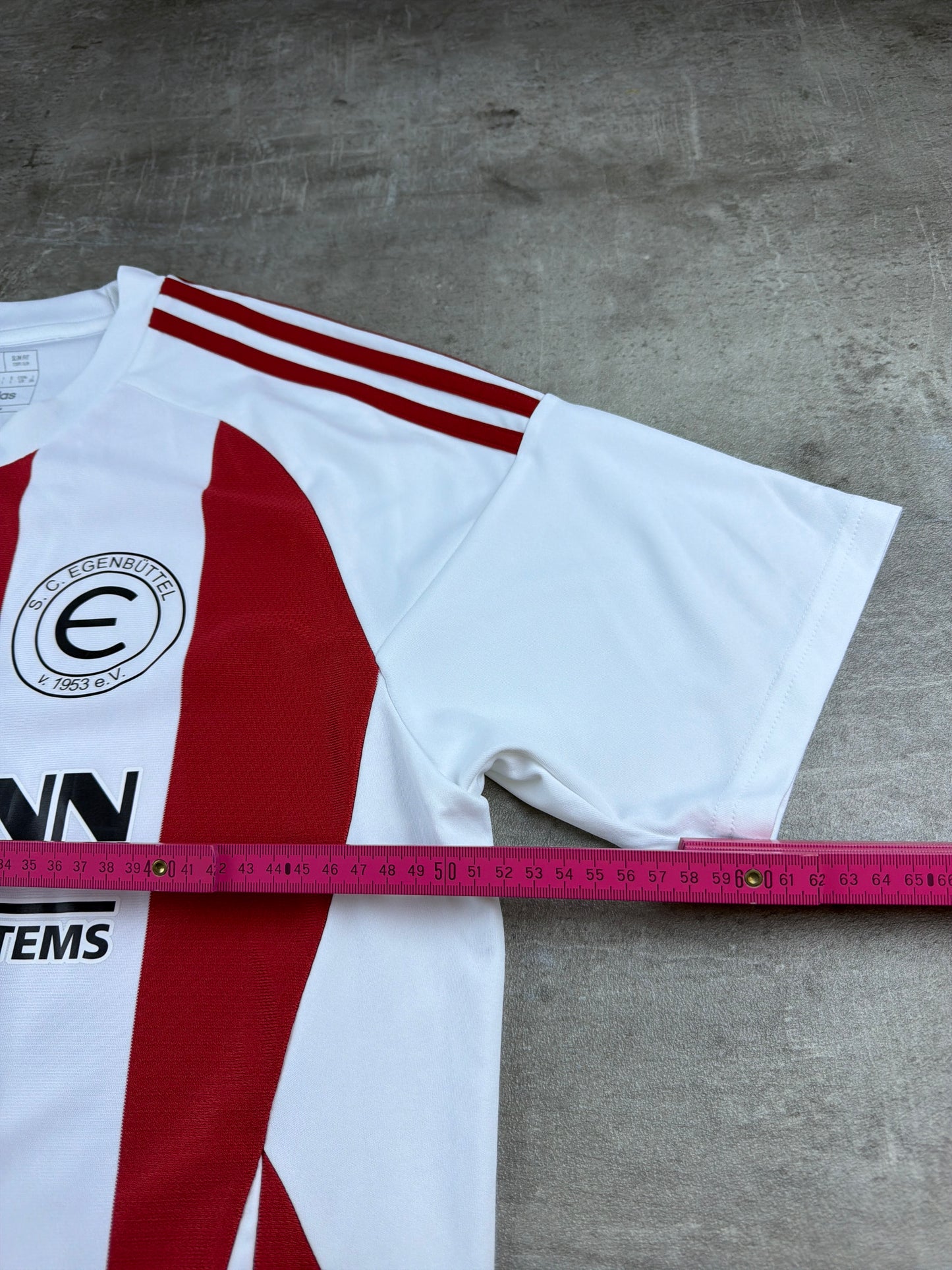 Adidas "SC Egenbüttel" Blokecore Jersey Shirt - Red/White Striped