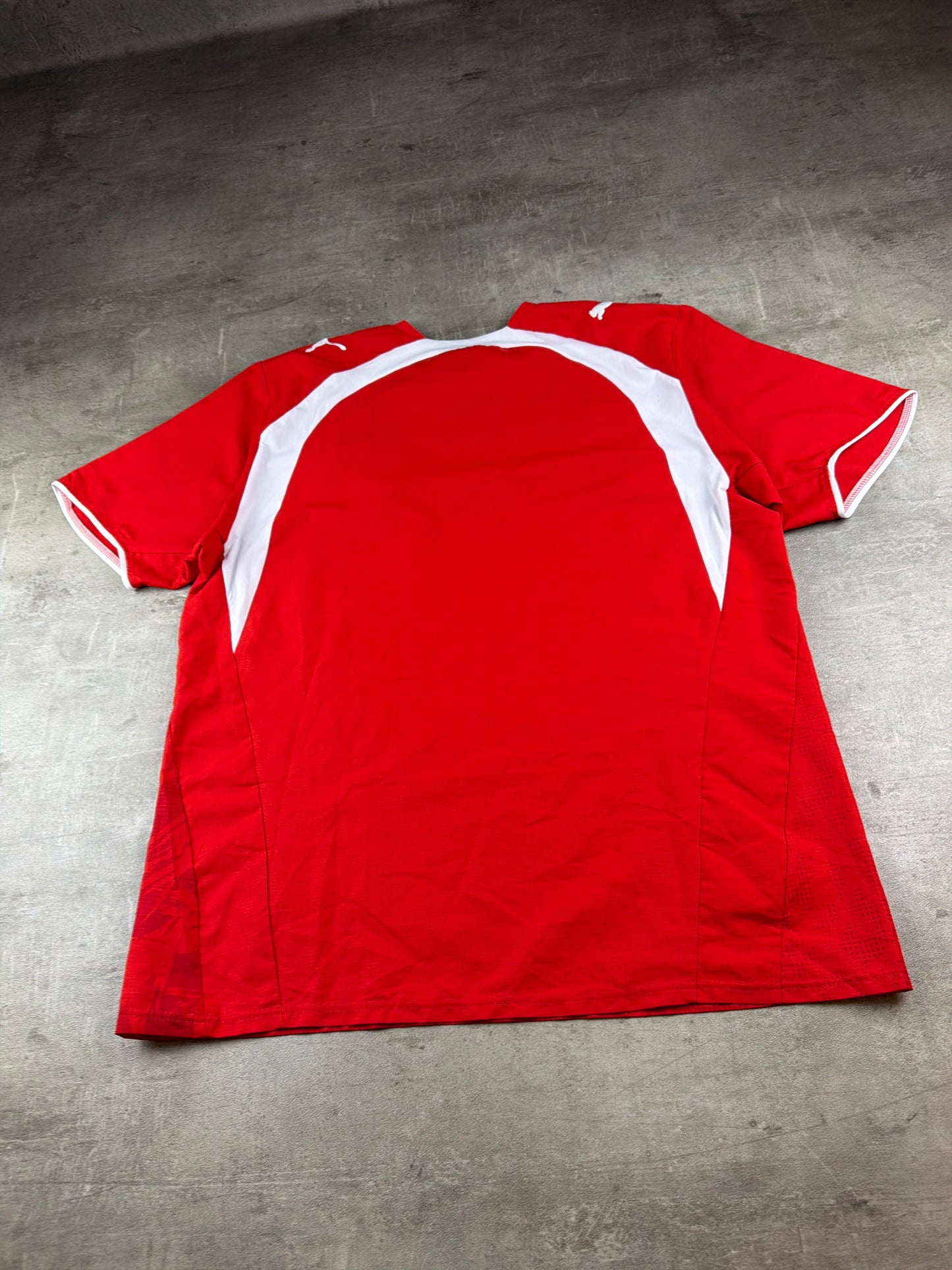 Puma 2006 Switzerland "Swiss Cross Watermark" Home Football Jersey - Blokecore Red & White