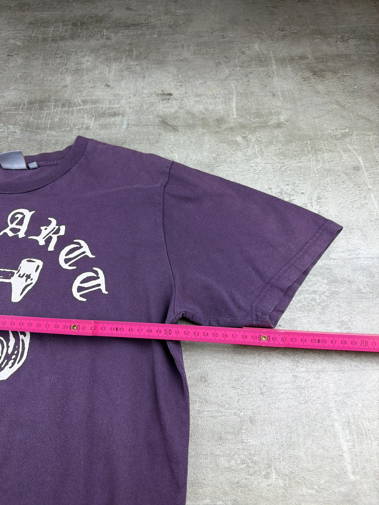 Carhartt WIP "Dearborn Arm & Hammer" Graphic Tee – Faded Purple / Gothic Font Y2K Streetwear