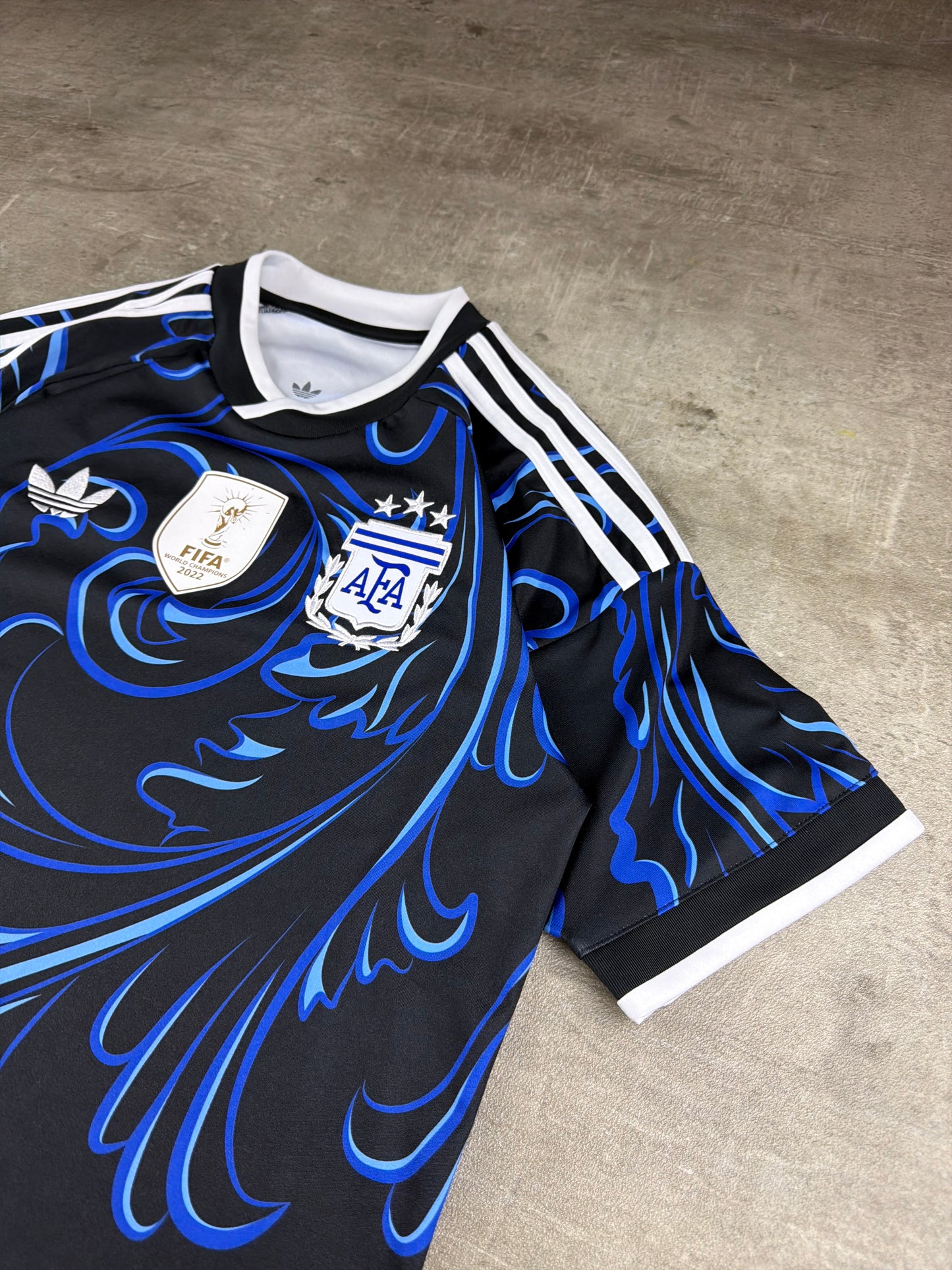 Adidas Originals Argentina AFA Graphic Jersey - Royal Blue / Black Tribal Cyber Pattern