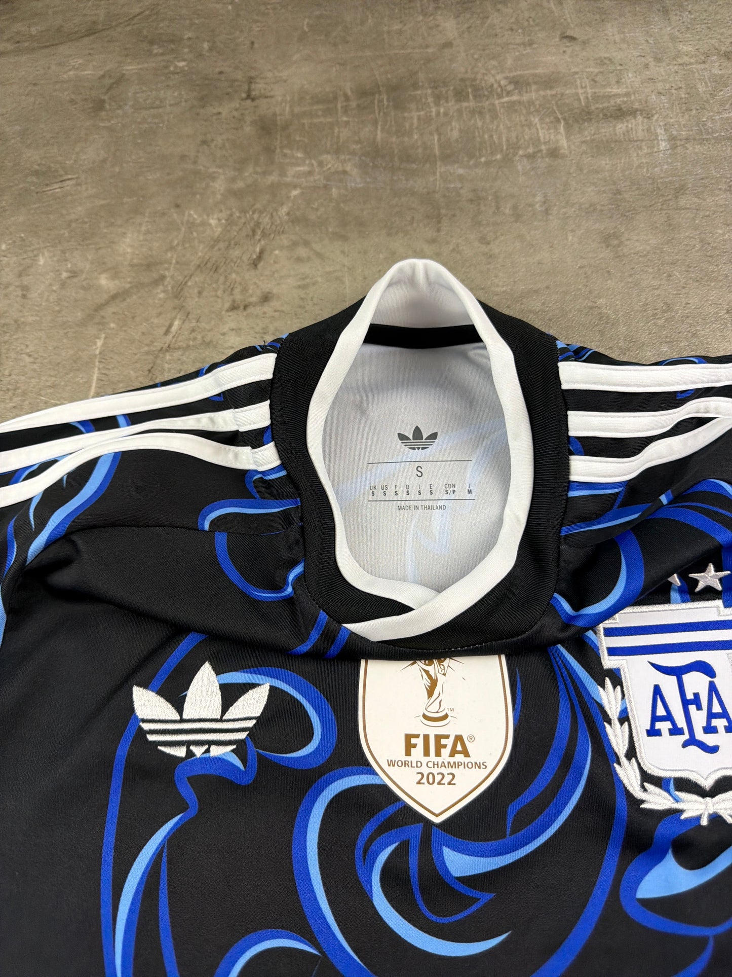 Adidas Originals Argentina AFA Graphic Jersey - Royal Blue / Black Tribal Cyber Pattern
