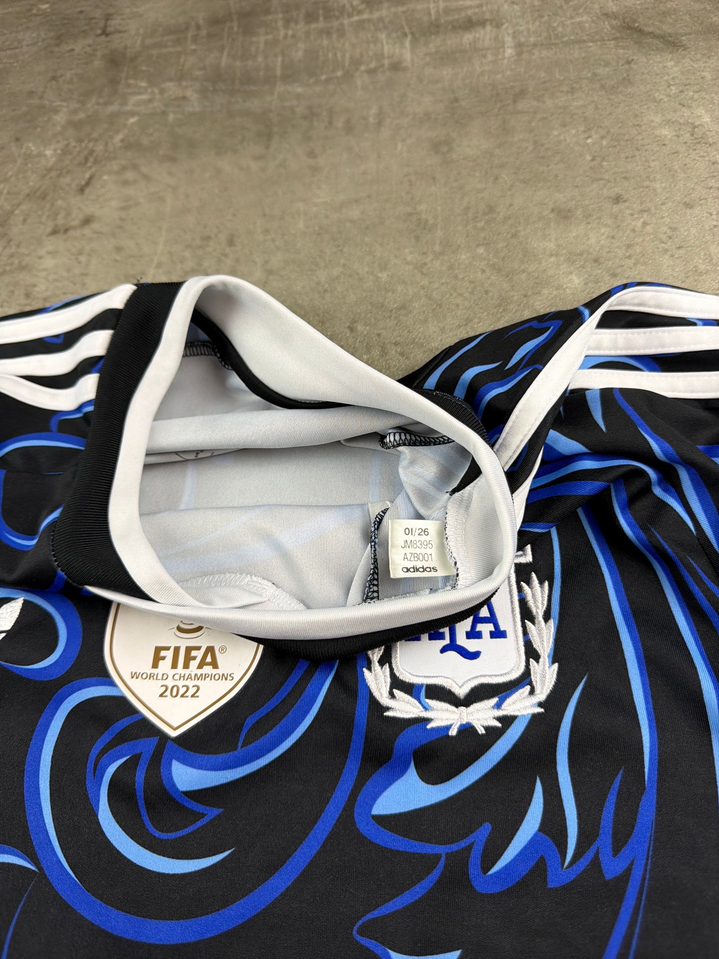 Adidas Originals Argentina AFA Graphic Jersey - Royal Blue / Black Tribal Cyber Pattern