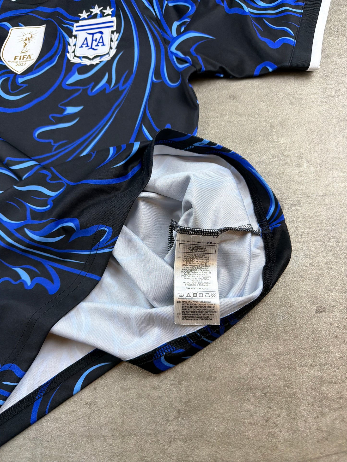 Adidas Originals Argentina AFA Graphic Jersey - Royal Blue / Black Tribal Cyber Pattern