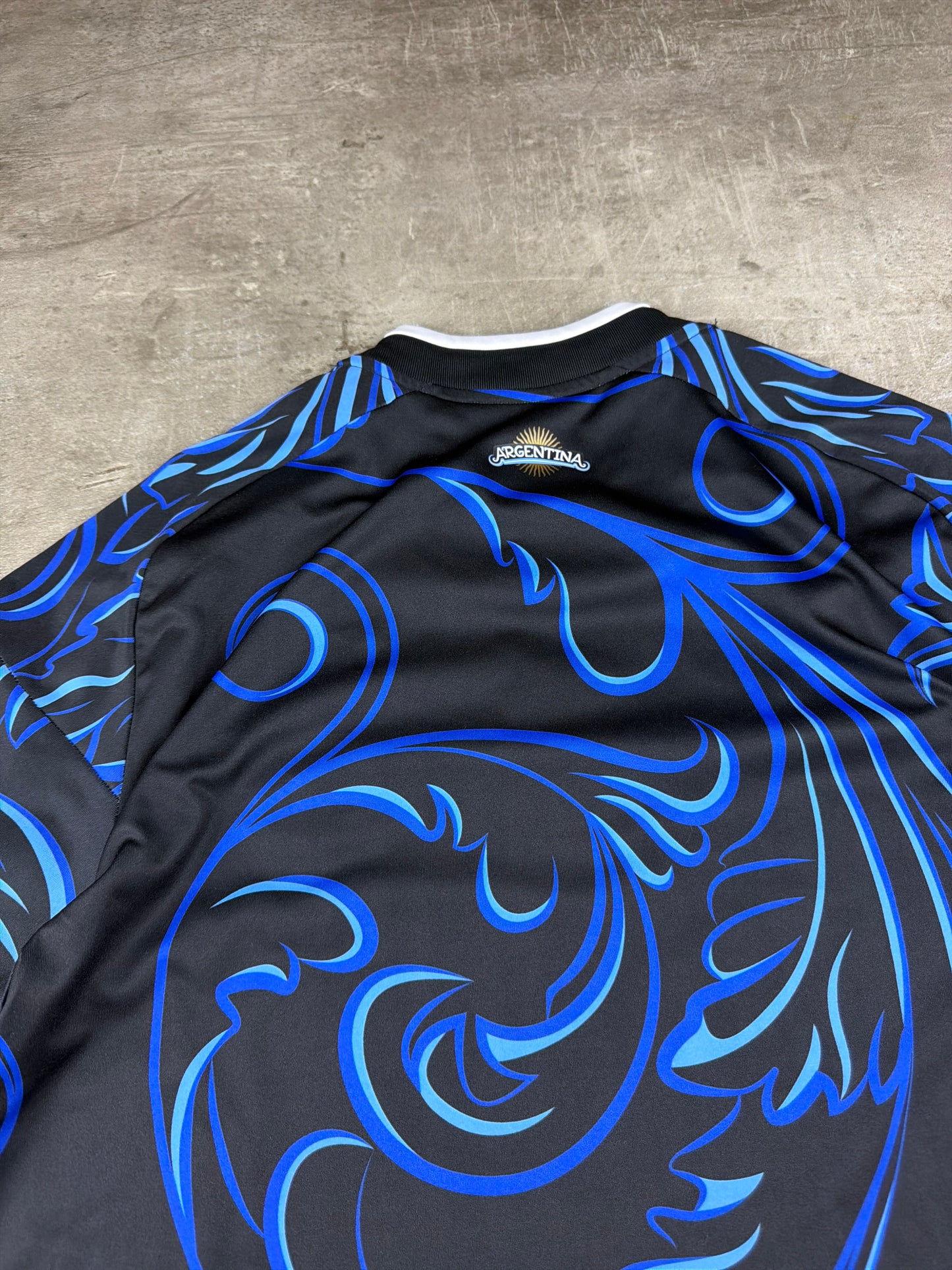 Adidas Originals Argentina AFA Graphic Jersey - Royal Blue / Black Tribal Cyber Pattern
