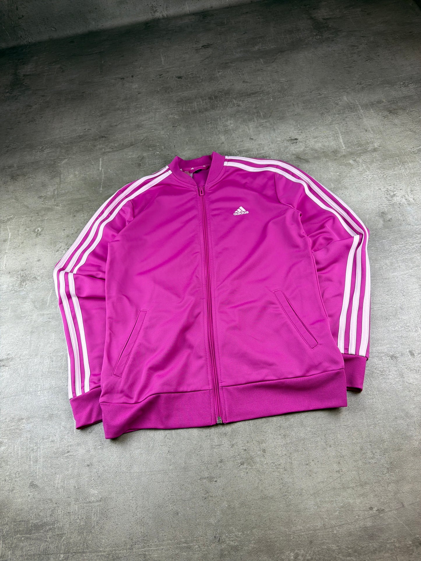 Adidas Sportswear 3-Stripes Trackjacket - Magenta / Baby Pink Y2K Aesthetic
