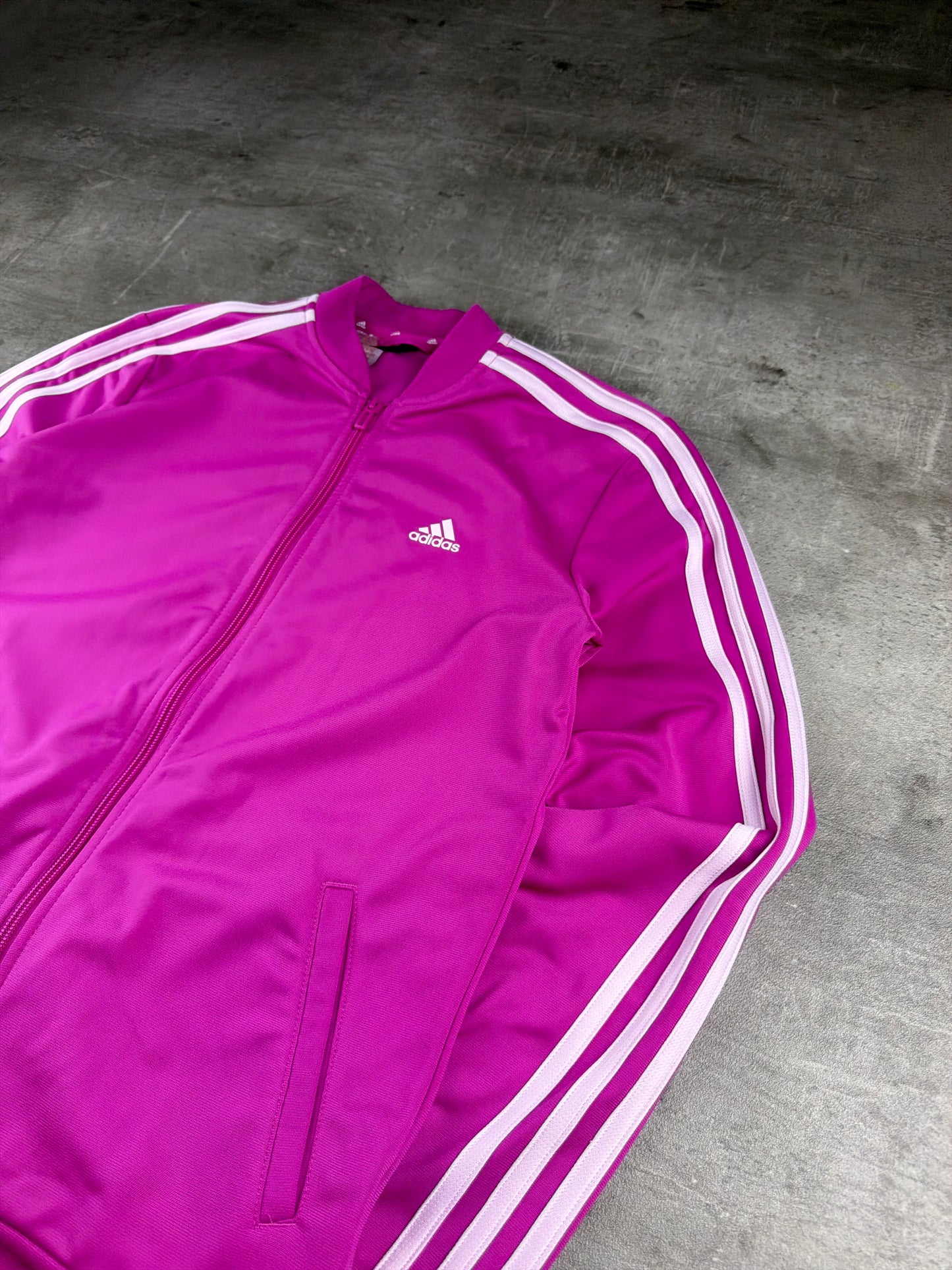 Adidas Sportswear 3-Stripes Trackjacket - Magenta / Baby Pink Y2K Aesthetic