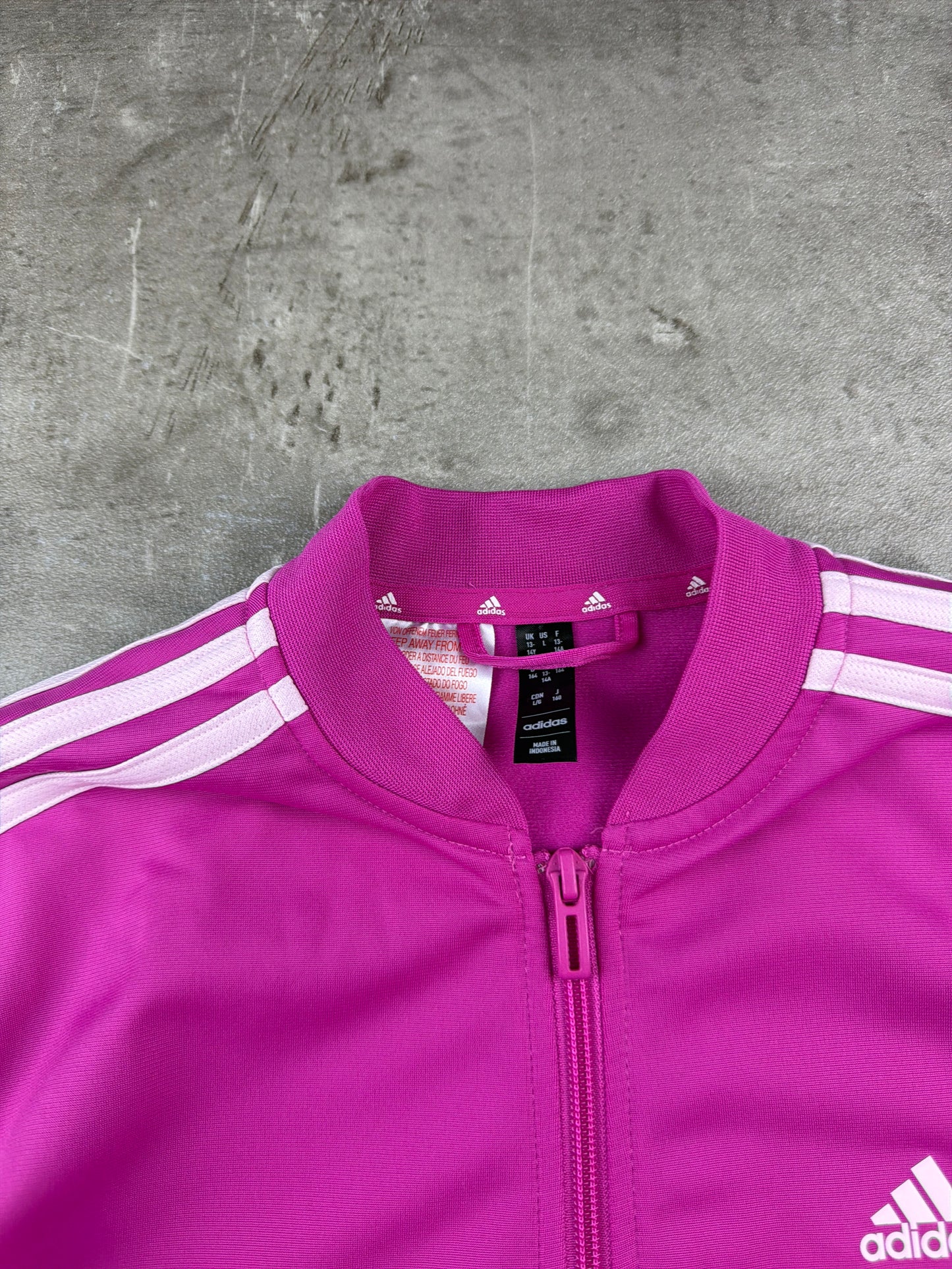 Adidas Sportswear 3-Stripes Trackjacket - Magenta / Baby Pink Y2K Aesthetic