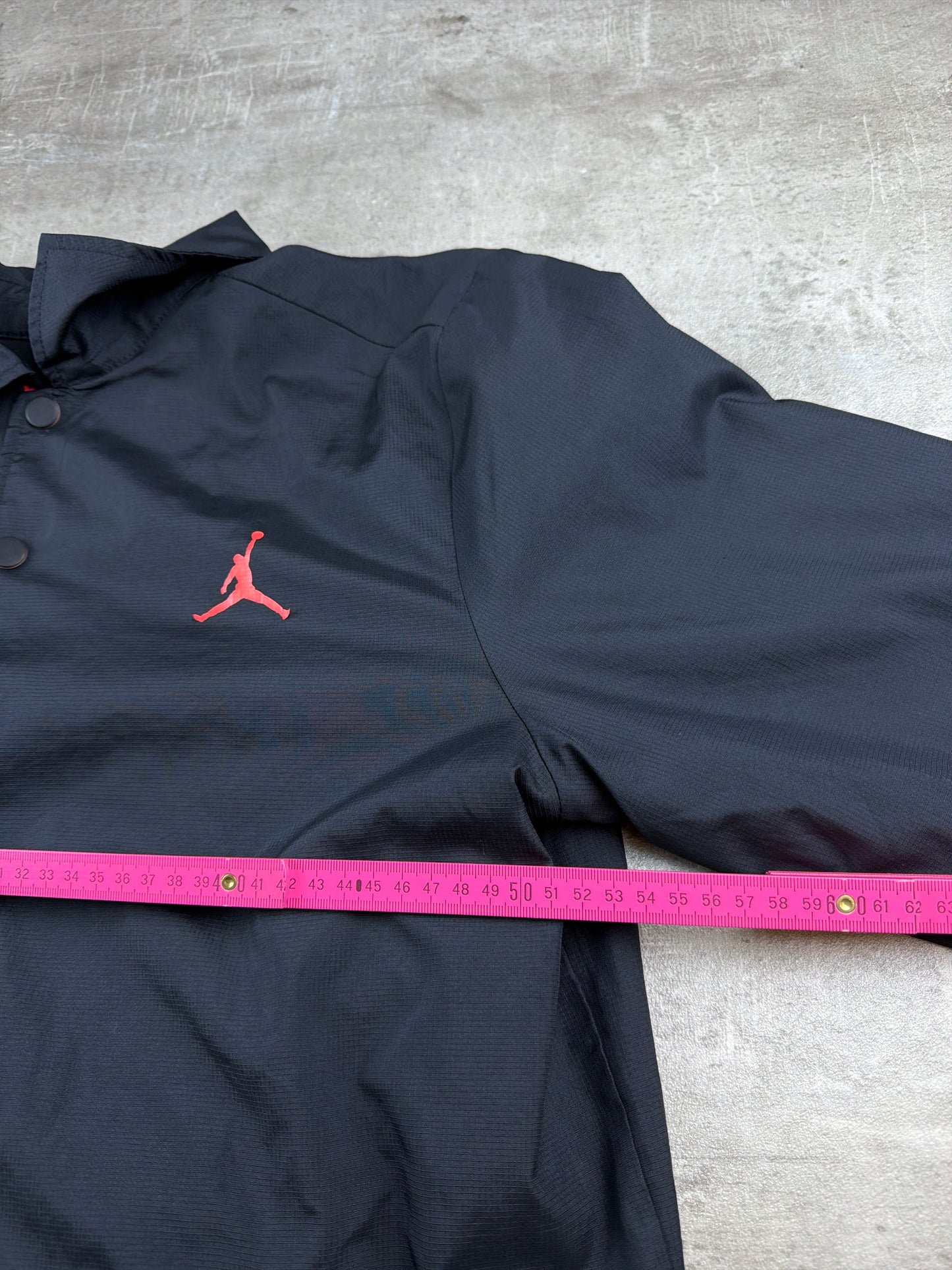 Nike Jordan x PSG "Infrared" Big Logo Coach Jacket - Black Red Streetwear