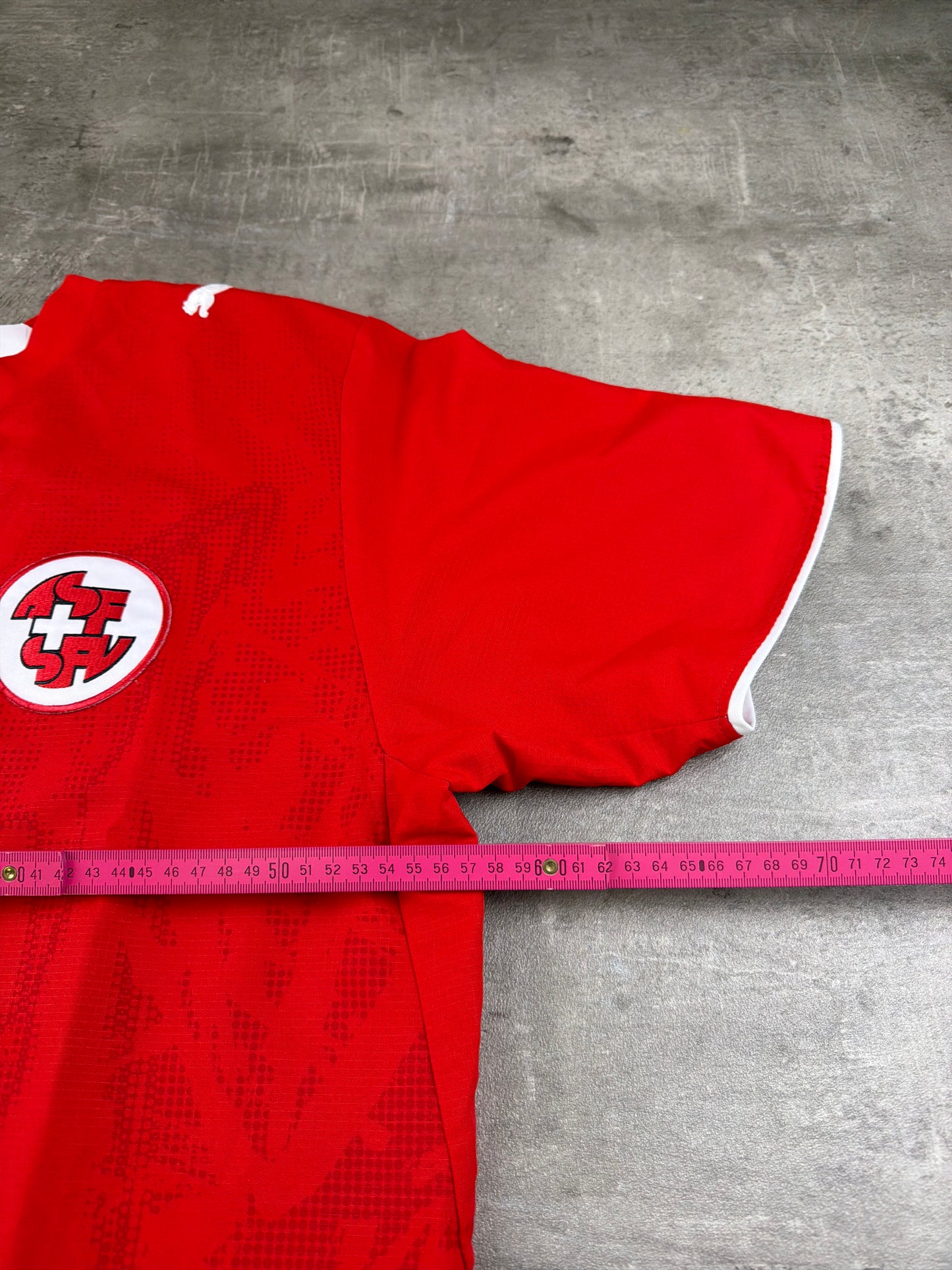 Puma 2006 Switzerland "Swiss Cross Watermark" Home Football Jersey - Blokecore Red & White