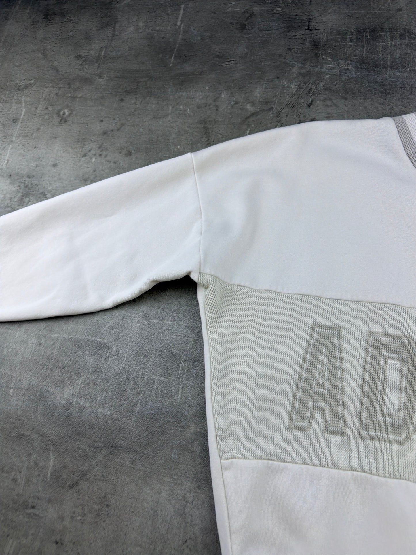 ADIDAS Archive "Cyril" V-Neck Sweater - Cream / Grey