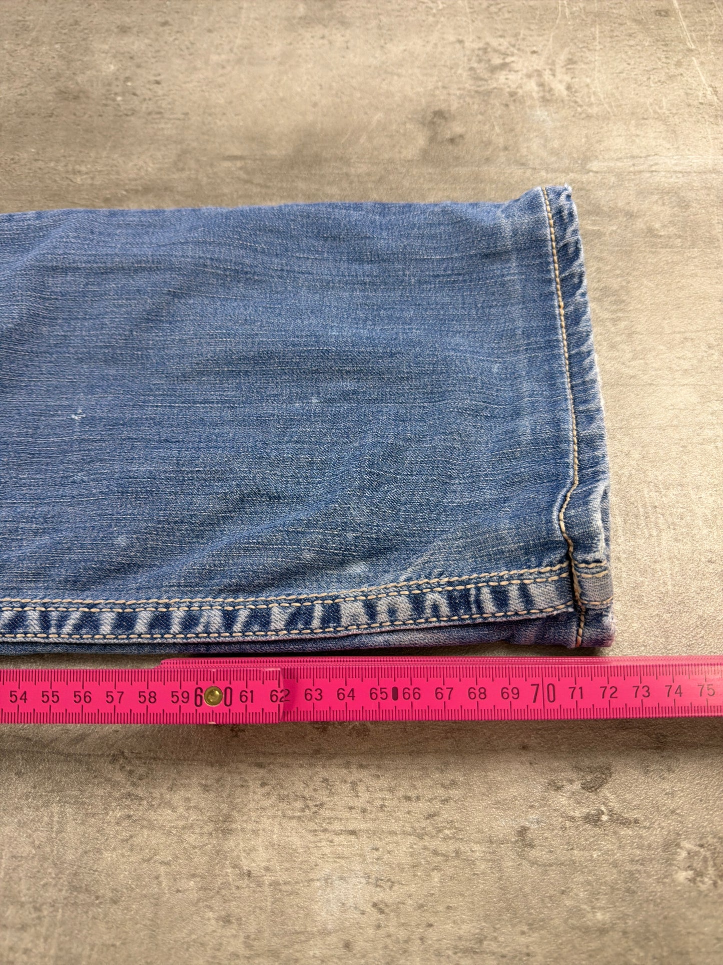 Rock Revival Fleur-De-Lis Embroidered Bootcut Denim Jeans – Faded Light Blue Wash / Y2K Grunge Aesthetic