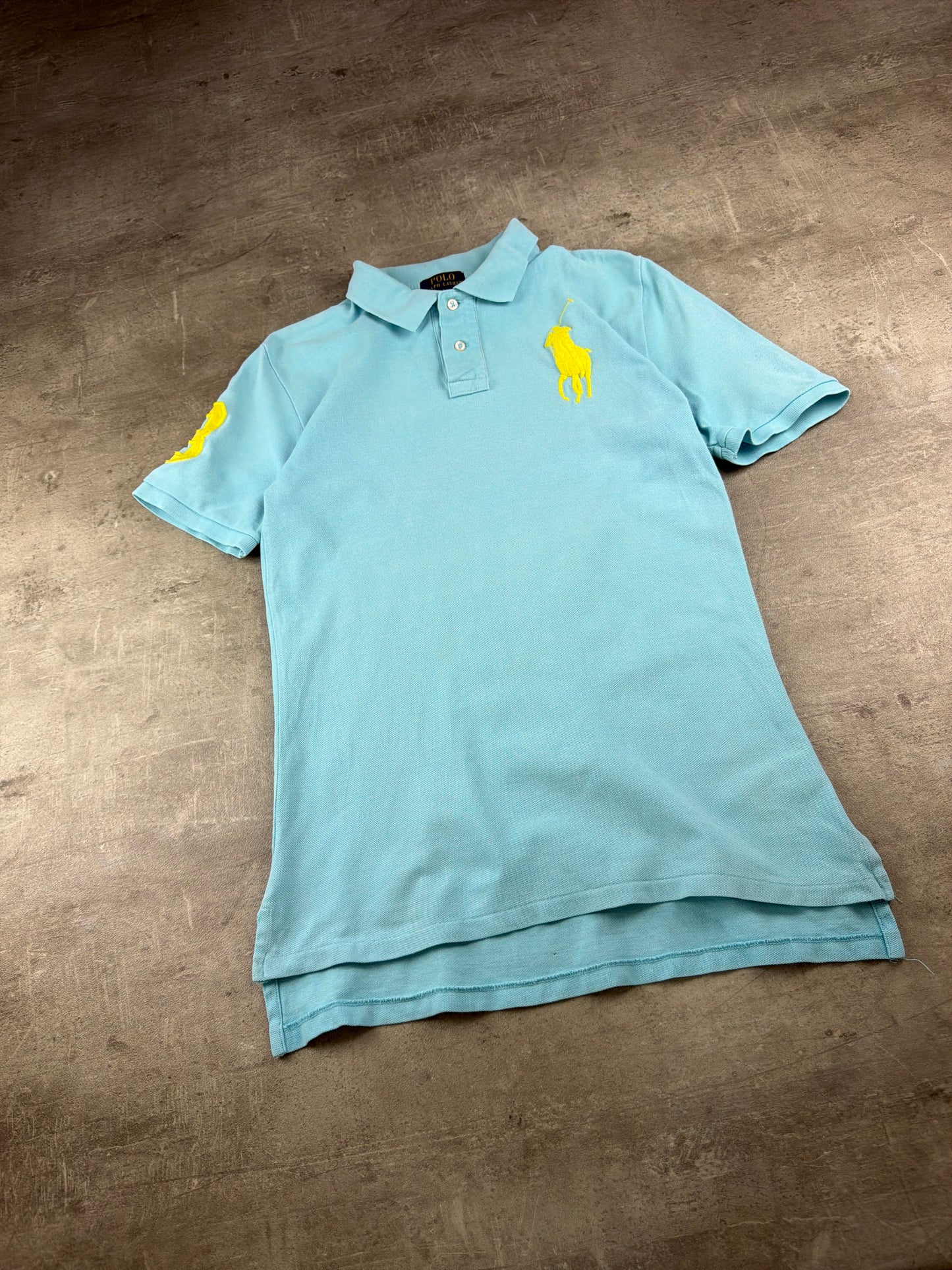 Polo Ralph Lauren Vintage Big Pony Polo - Pastel Blue & Yellow
