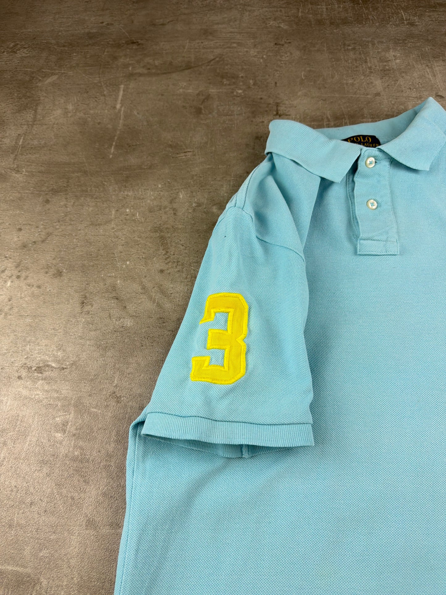 Polo Ralph Lauren Vintage Big Pony Polo - Pastel Blue & Yellow