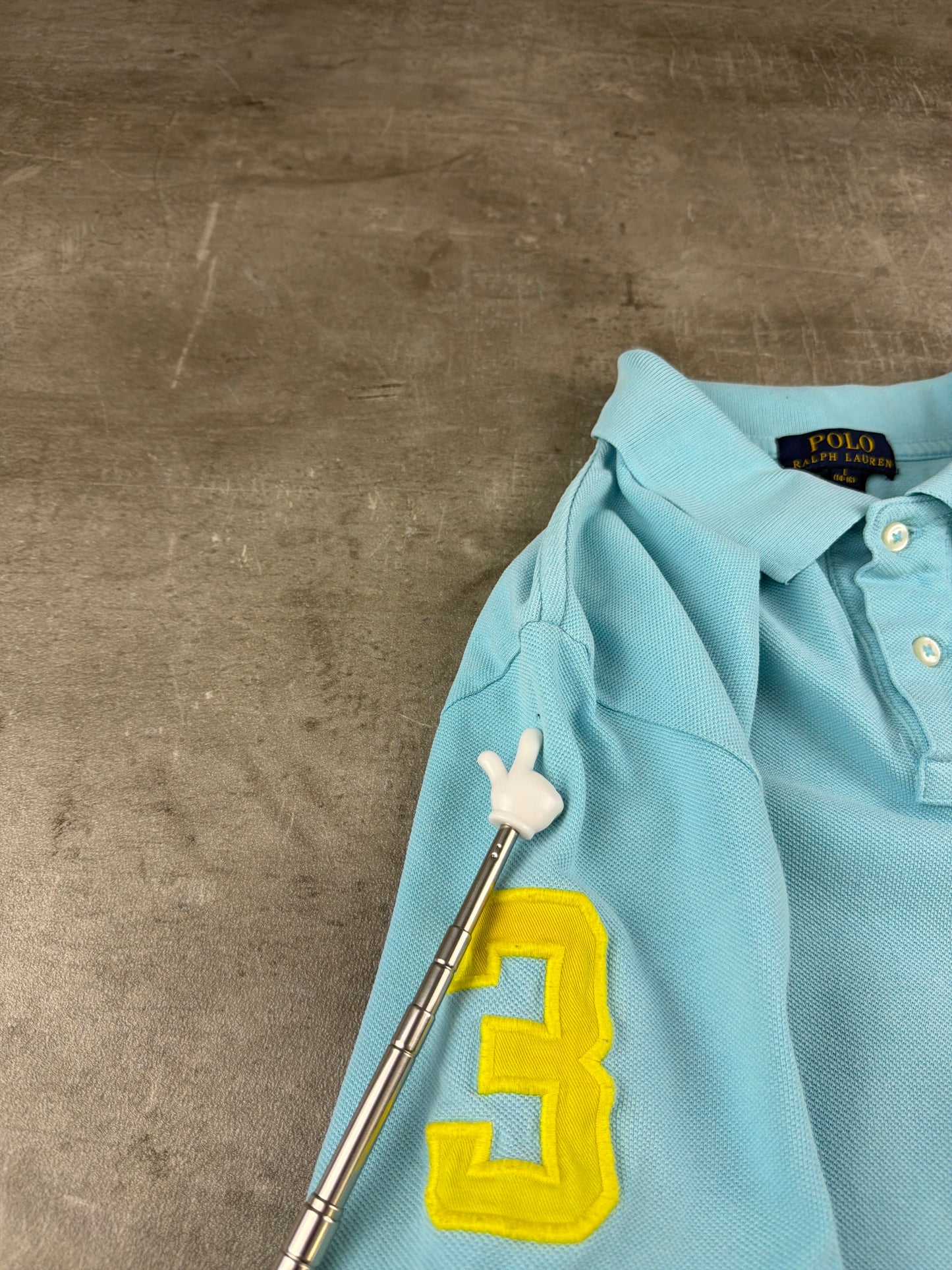 Polo Ralph Lauren Vintage Big Pony Polo - Pastel Blue & Yellow