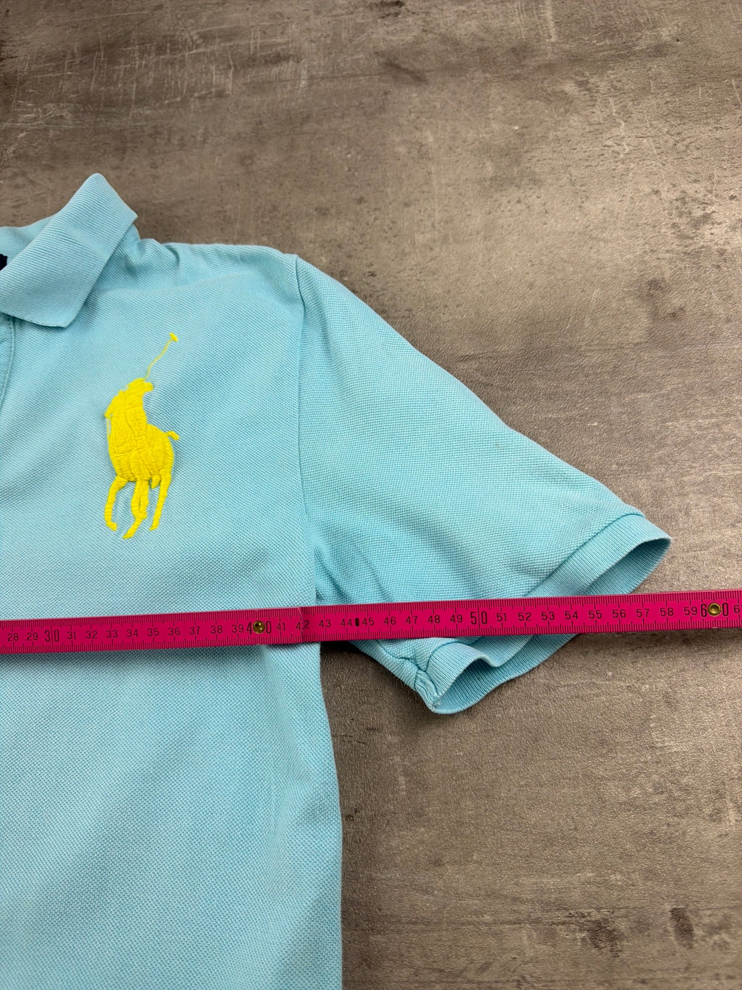 Polo Ralph Lauren Vintage Big Pony Polo - Pastel Blue & Yellow