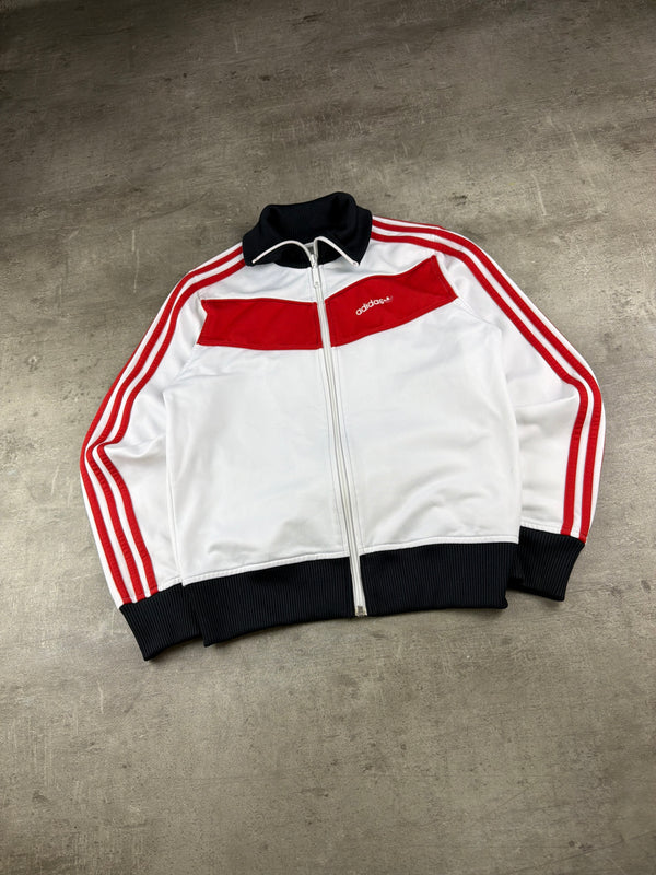 Adidas Trefoil Vintage Colorblock Track Jacket - White / Red / Navy