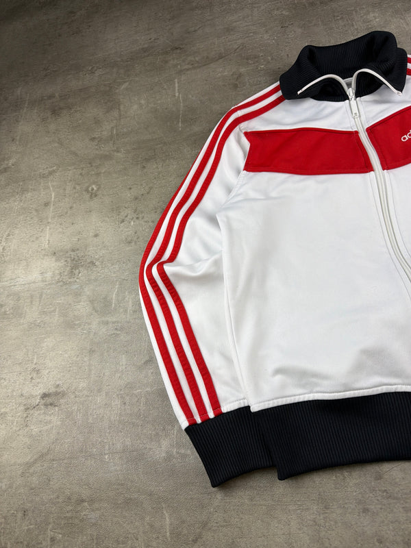 Adidas Trefoil Vintage Colorblock Track Jacket - White / Red / Navy