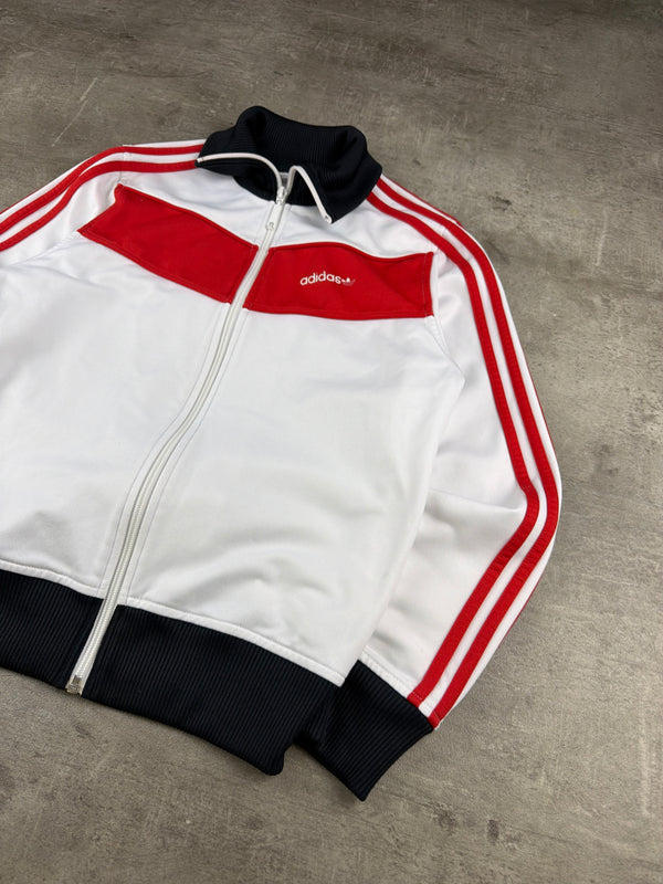 Adidas Trefoil Vintage Colorblock Track Jacket - White / Red / Navy
