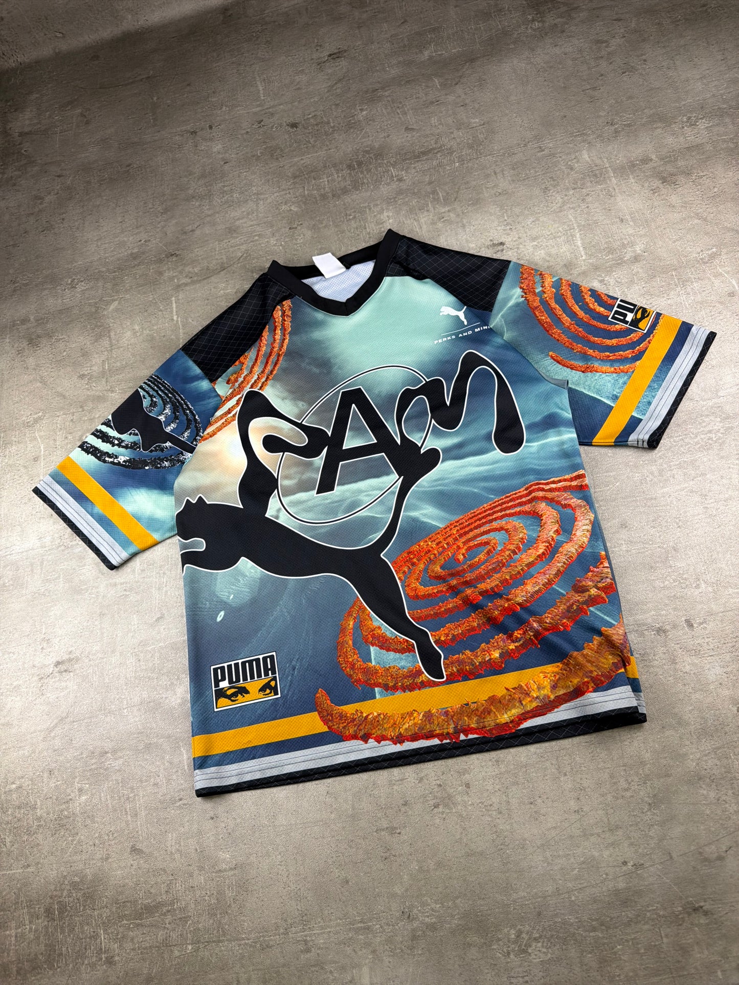 Puma x P.A.M. (Perks and Mini) Rave Mesh Football Jersey - Multicolor / Cyber Y2K