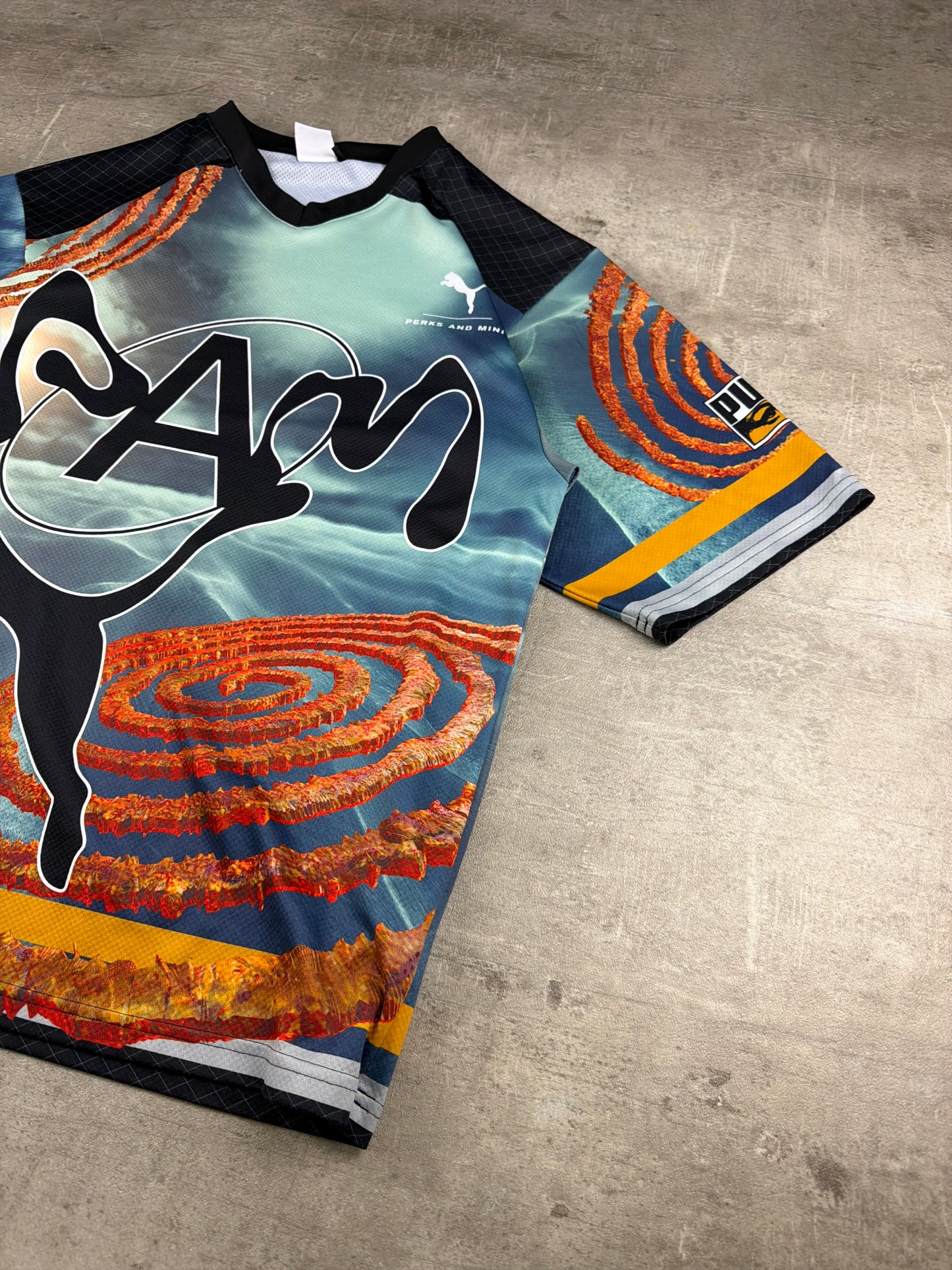 Puma x P.A.M. (Perks and Mini) Rave Mesh Football Jersey - Multicolor / Cyber Y2K