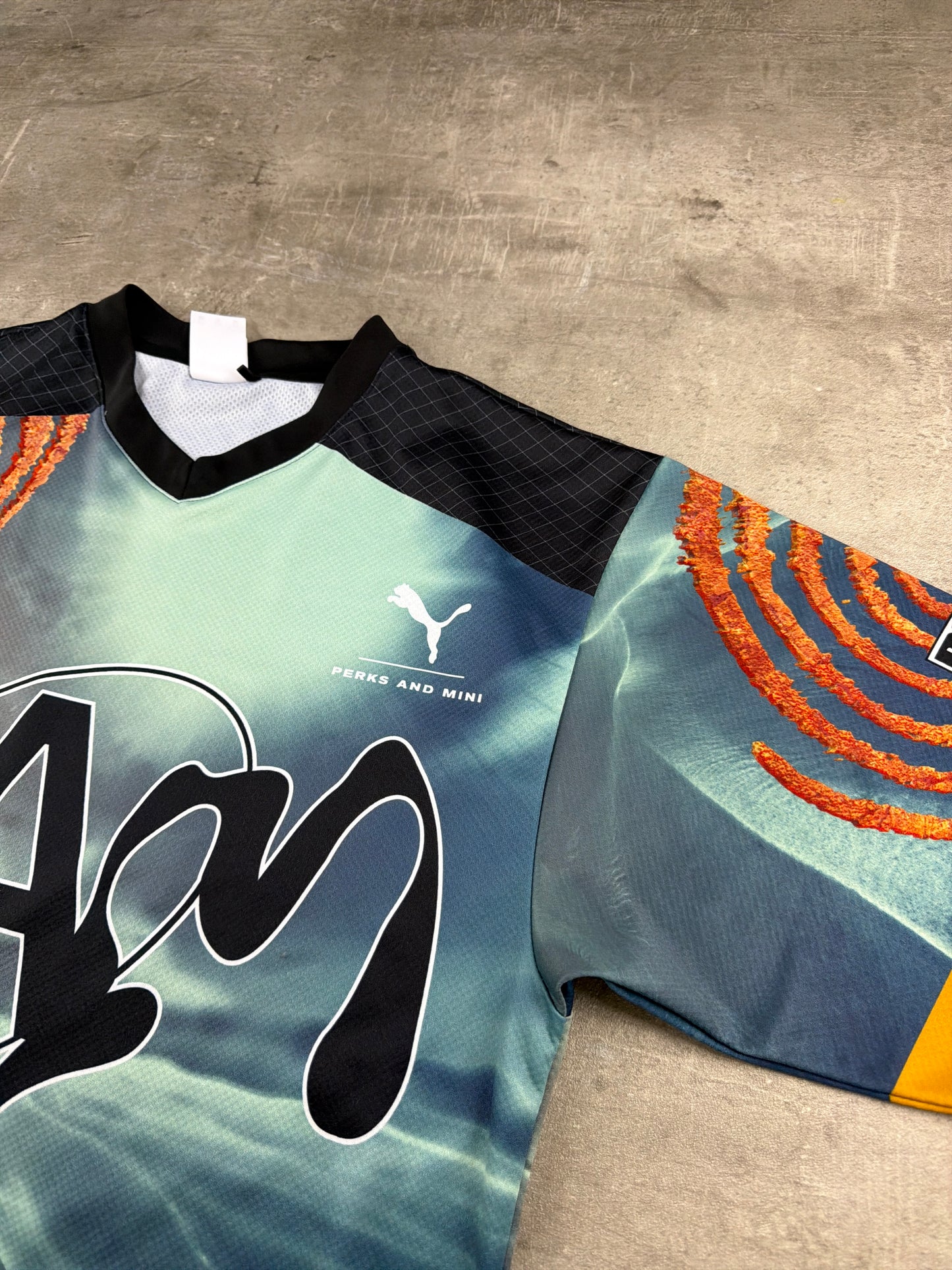 Puma x P.A.M. (Perks and Mini) Rave Mesh Football Jersey - Multicolor / Cyber Y2K