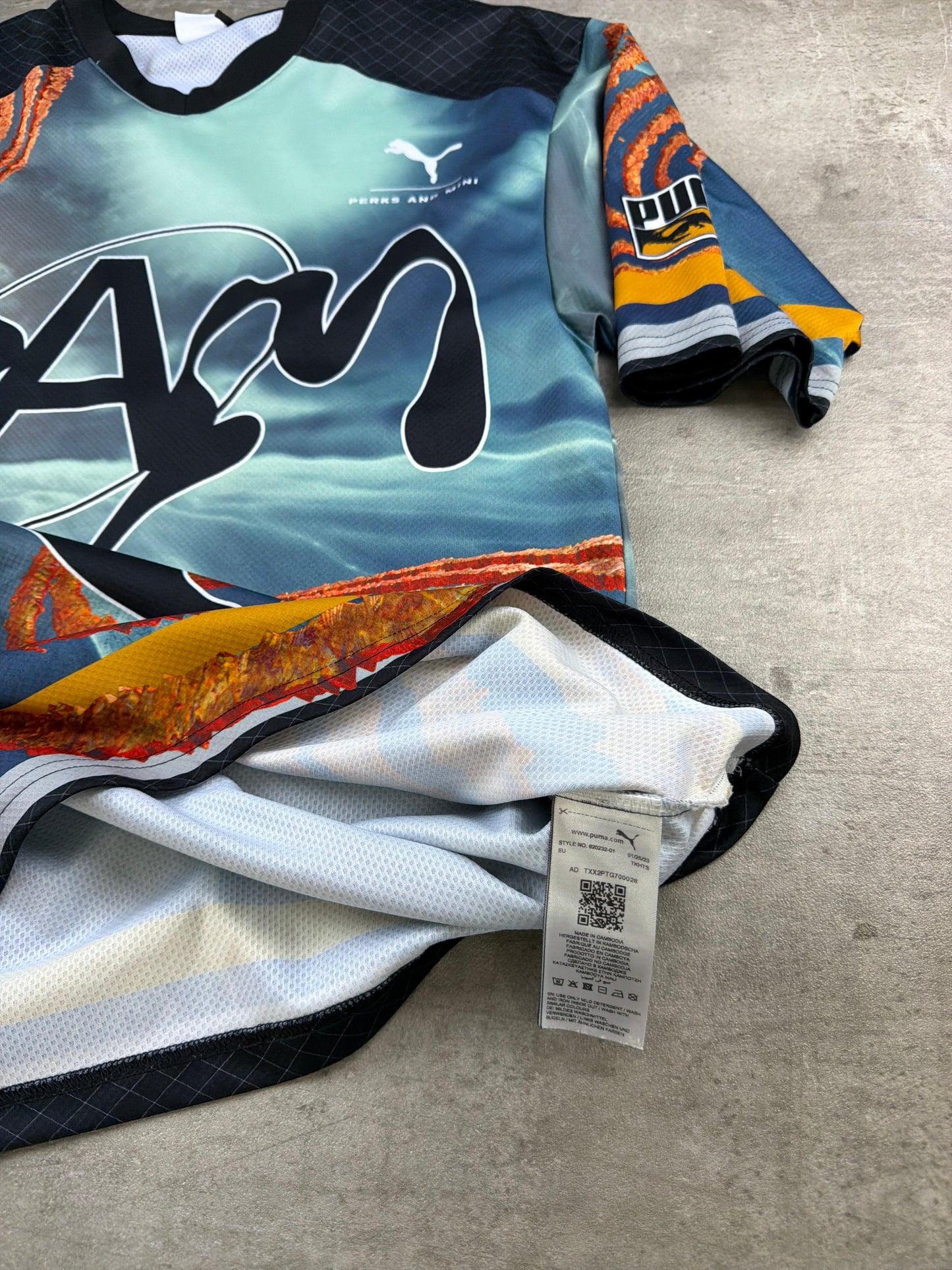Puma x P.A.M. (Perks and Mini) Rave Mesh Football Jersey - Multicolor / Cyber Y2K