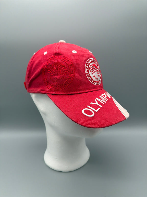 Vintage Olympiakos Piraeus Gate 7 Embroidered Cap - Red/White