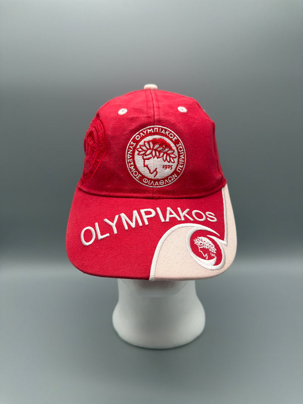 Vintage Olympiakos Piraeus Gate 7 Embroidered Cap - Red/White