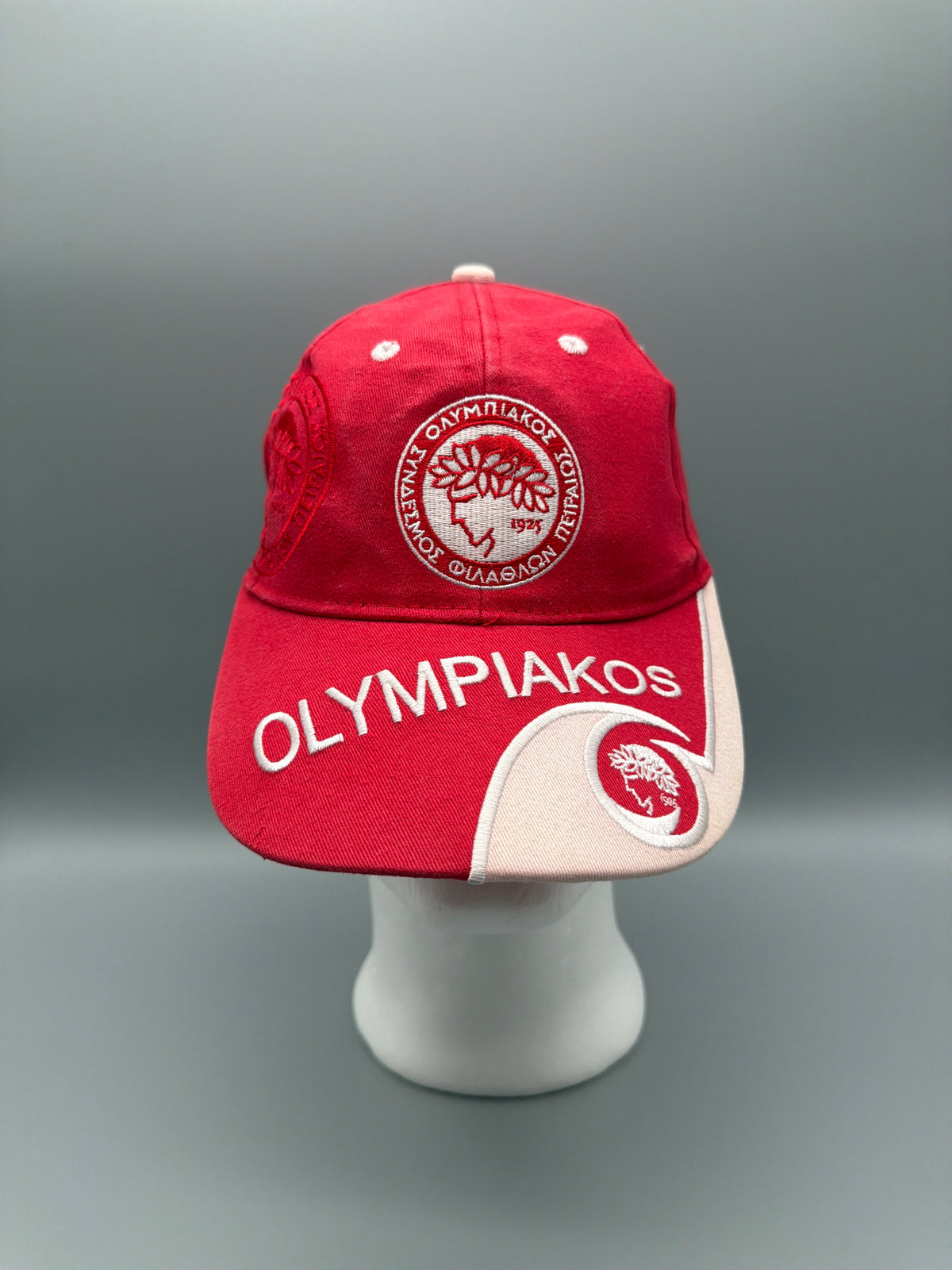 Vintage Olympiakos Piraeus Gate 7 Embroidered Cap - Red/White