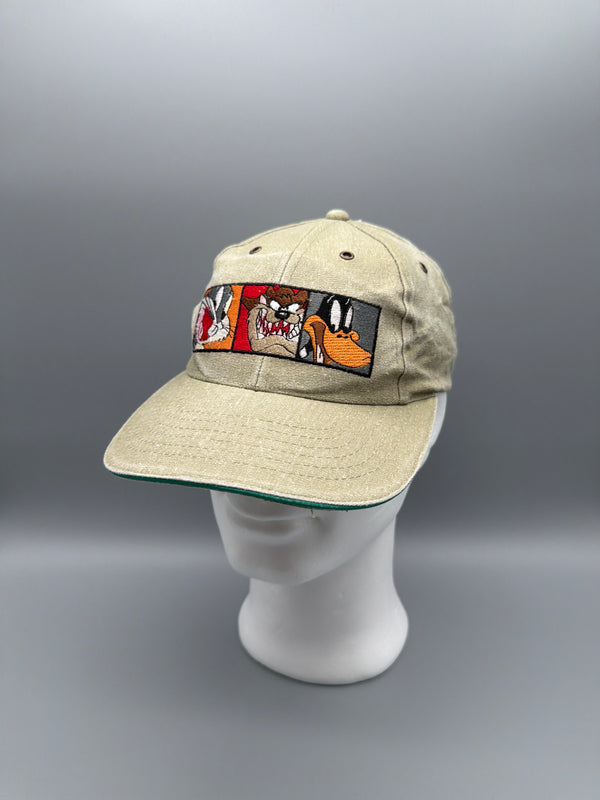 Vintage Warner Bros. Looney Tunes "Characters" Washed Cap - Beige / Multi