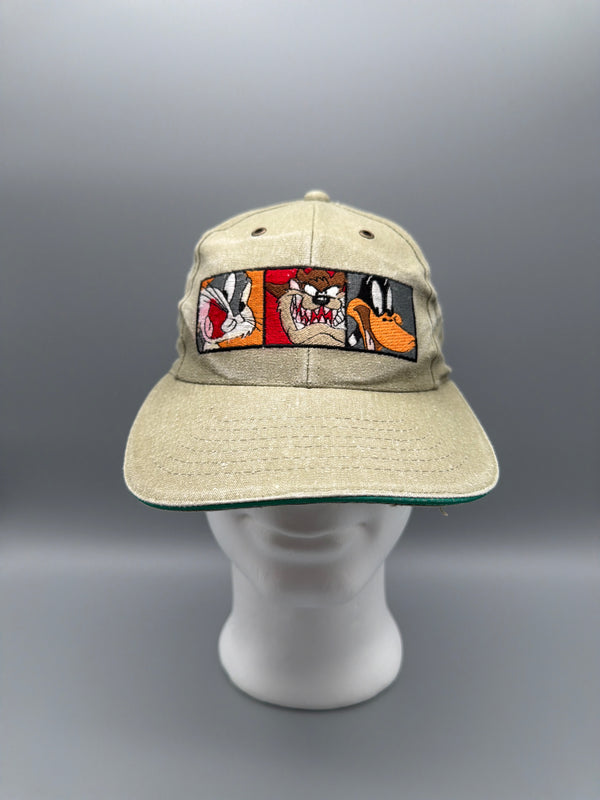 Vintage Warner Bros. Looney Tunes "Characters" Washed Cap - Beige / Multi